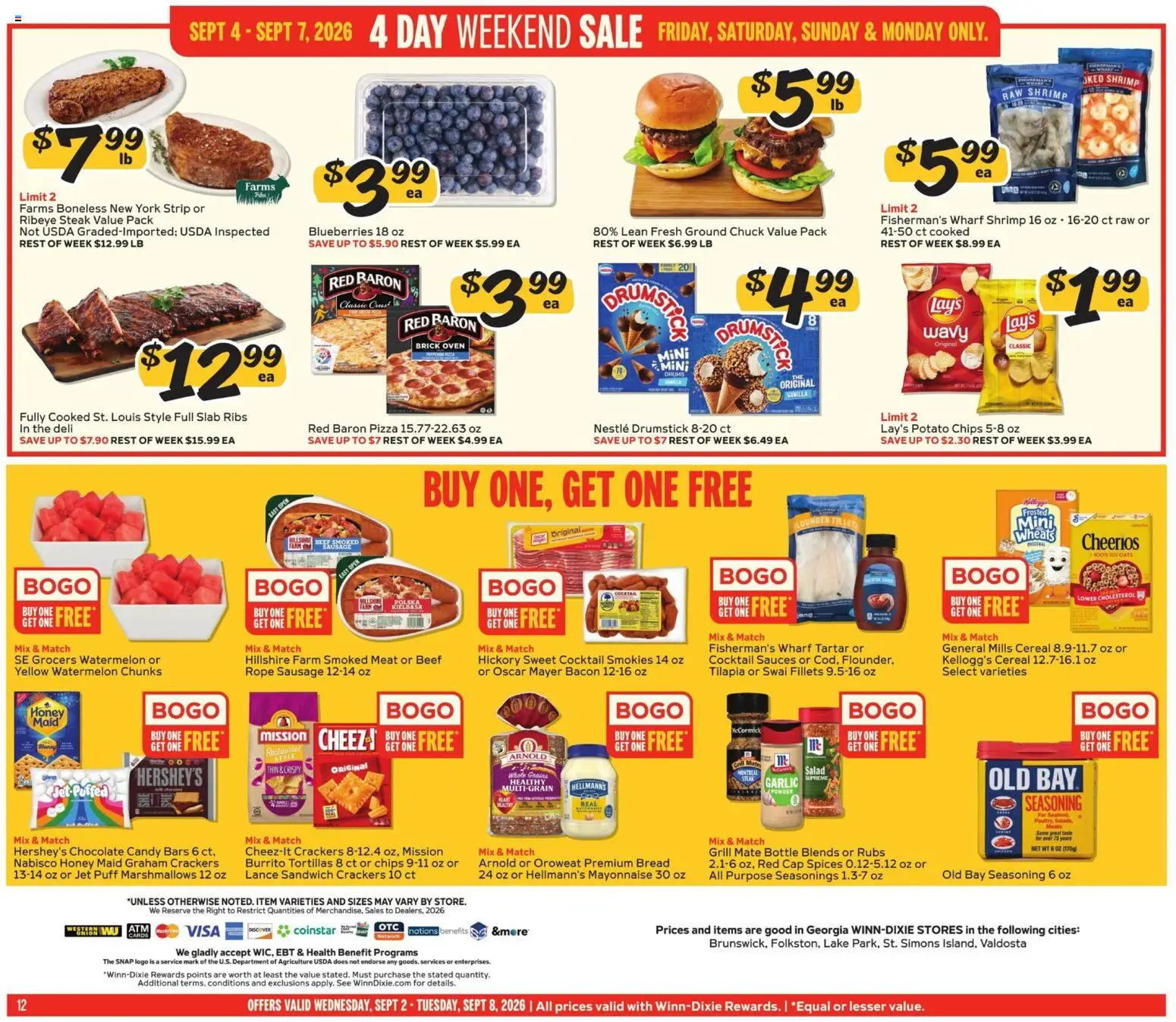Winn Dixie Weekly Ad - valid from 09/02/2026 | Page: 12 | Products: Meat, Sauces, Beef, Spices