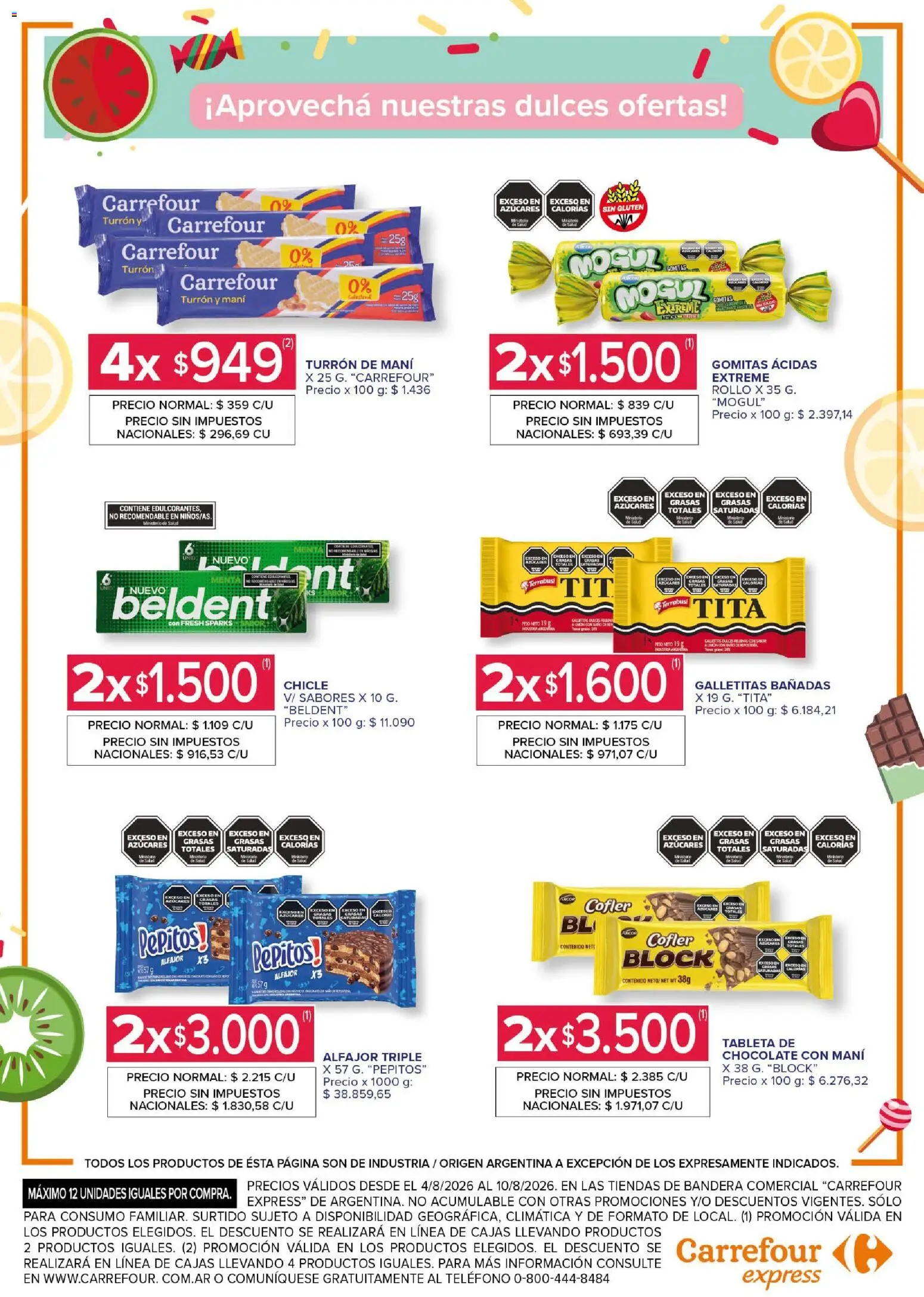 Carrefour Express ofertas │ válido desde el 04/08/2026 | Página: 5 | Productos: Tableta, Sal, Mani, Turrón