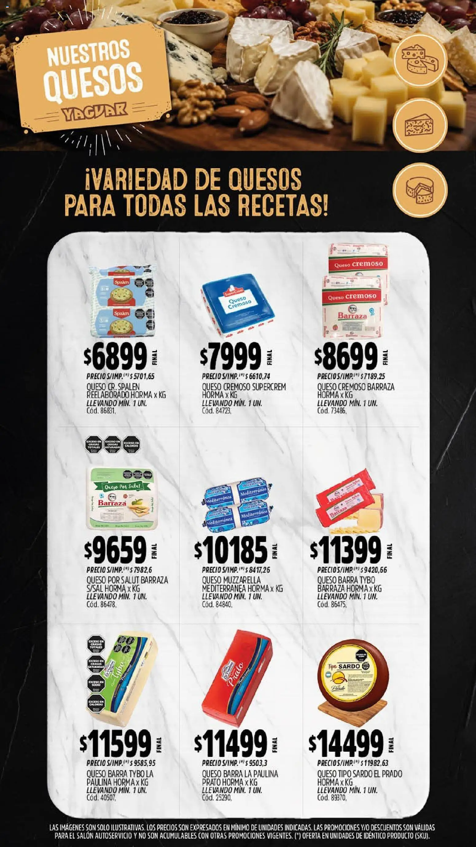 Yaguar - Oferta Semanal Neuquen │ válido desde el 07/09/2026 | Página: 8 | Productos: Muzzarella, Queso