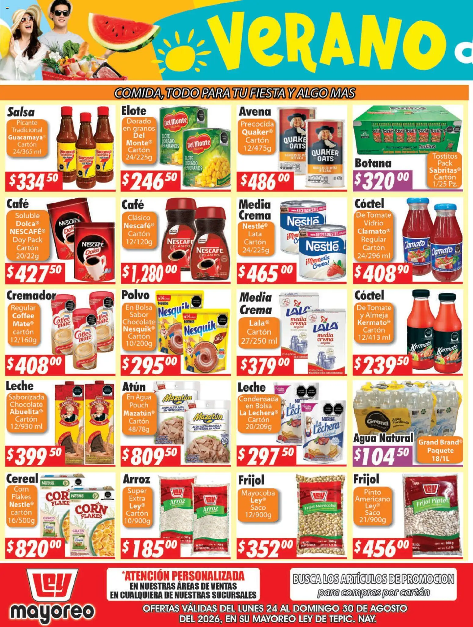 Nuevas ofertas de Casa Ley válidas en toda la República Mexicana desde el 24/08/2026. ¡Encuentra las mejores ofertas en Casa Ley folleto Tepic! | Página: 5 | Productos: Avena, Bolsa, Café, Piña