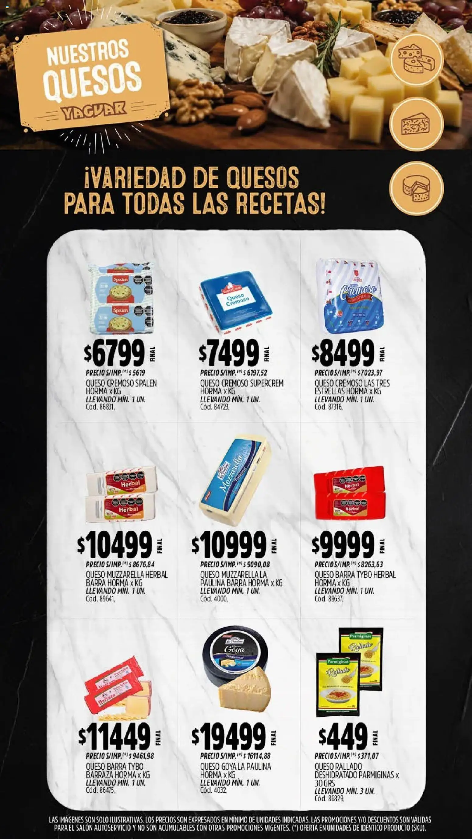 Yaguar - Oferta Semanal Santa Fé │ válido desde el 17/07/2026 | Página: 8 | Productos: Mozzarella, Queso rallado, Muzzarella, Queso