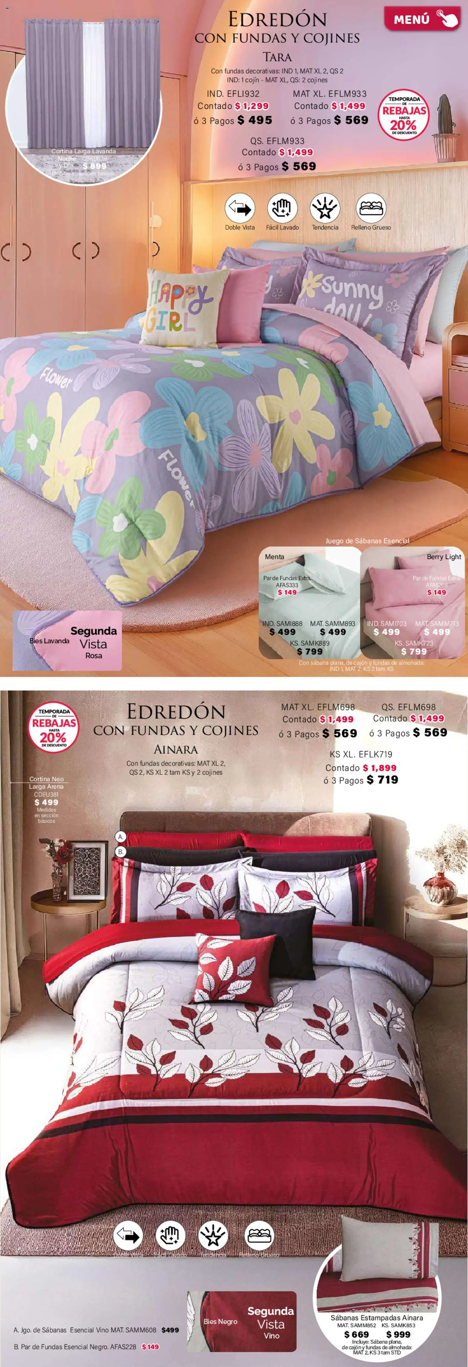 Nuevas ofertas de Colchas Concord válidas en toda la República Mexicana desde el 01/02/2026. ¡Encuentra las mejores ofertas en Colchas Concord catálogo! | Página: 40 | Productos: Juego, Almohada, Vino, Sabanas