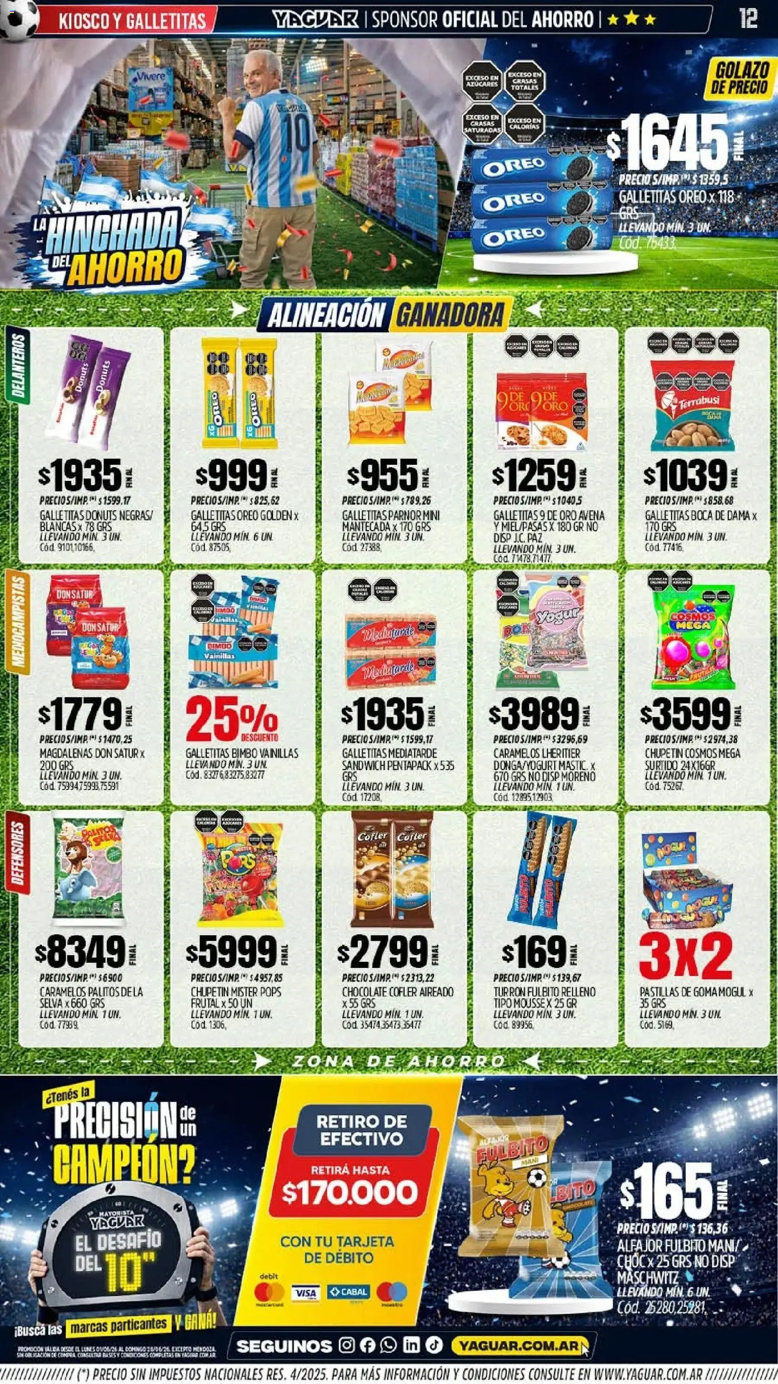 Yaguar - Oferta Semanal Chaco │ válido desde el 01.06.2026 | Página: 11 | Productos: Galletitas, Avena, Mousse, Turrón