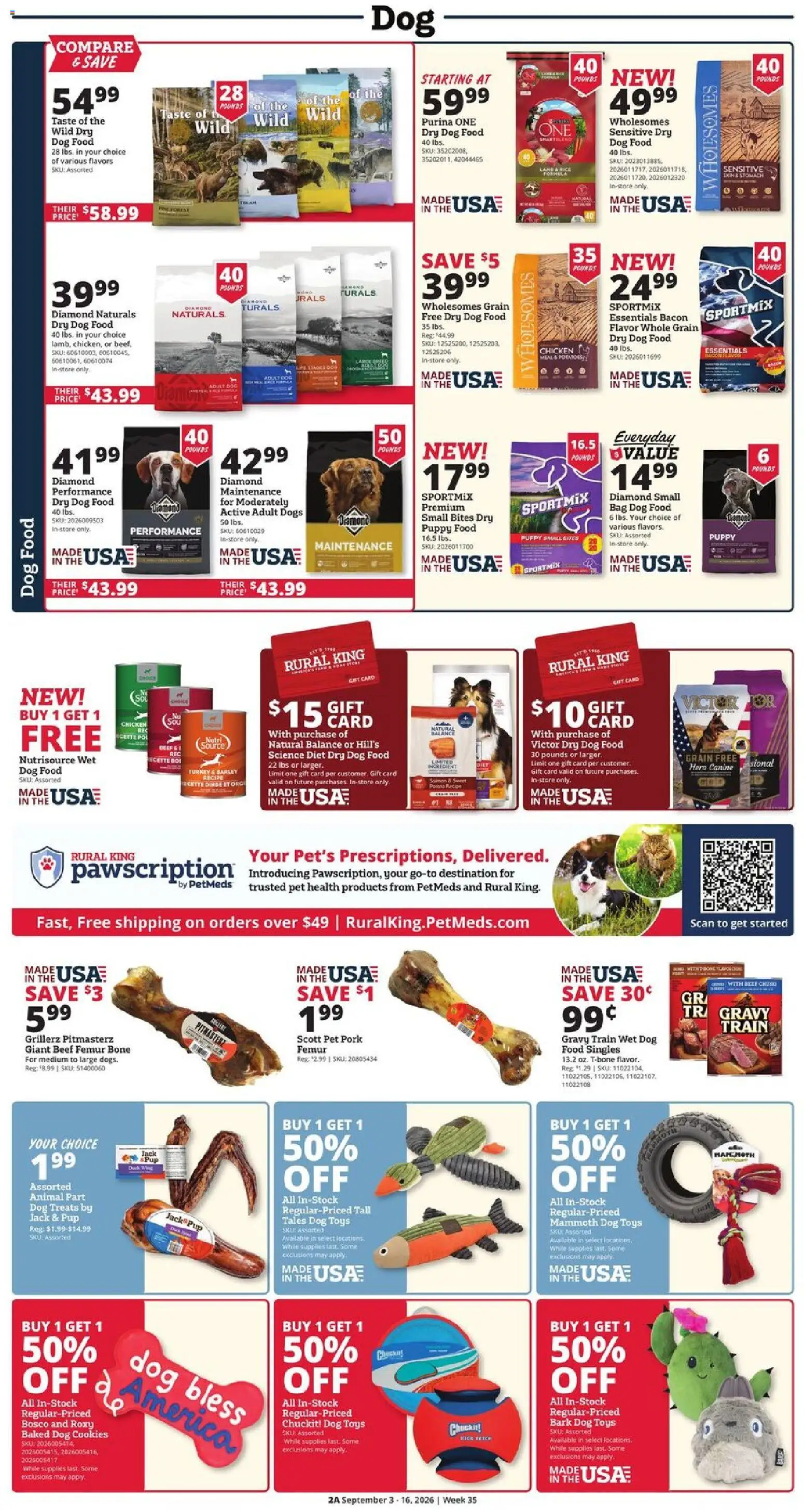 Rural King Weekly Ad - valid from 09/03/2026 | Page: 4 | Products: Pork, Beef, Bacon, Cookies