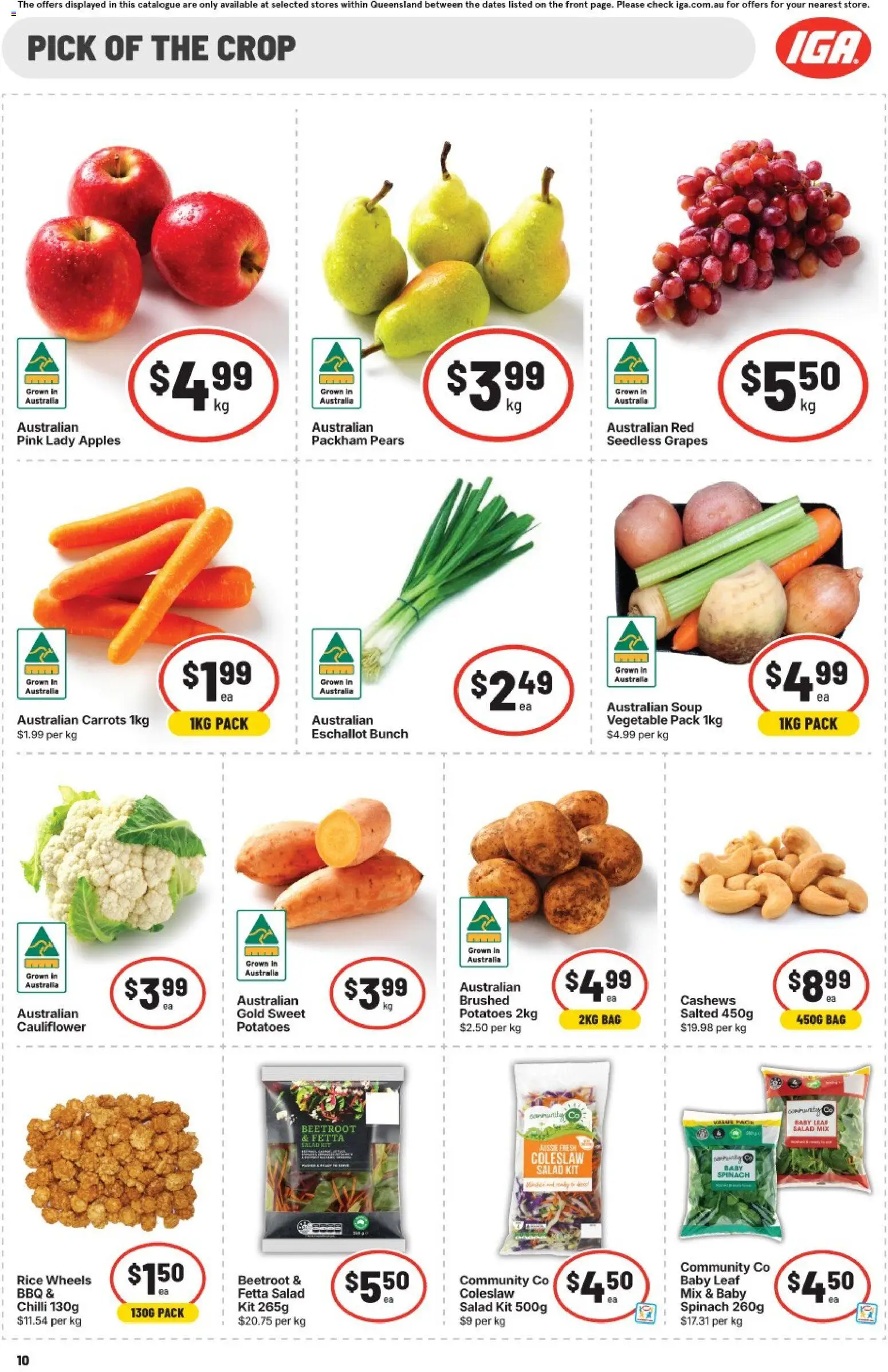 IGA catalogue - valid from 10.06.2026 | Page: 11 | Products: Spinach, Soup, Beetroot, Cauliflower