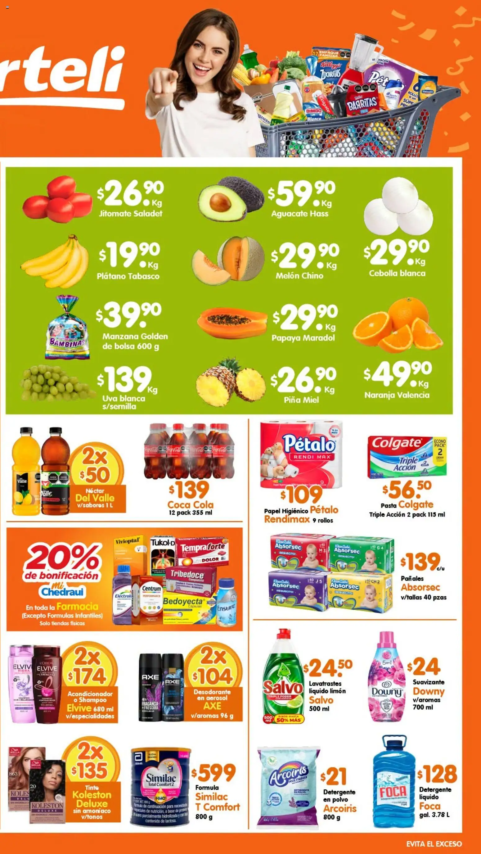 Nuevas ofertas de Arteli válidas en toda la República Mexicana desde el 20/07/2026. ¡Encuentra las mejores ofertas en Arteli folleto Valles! | Página: 2 | Productos: Detergente, Aguacate, Uva, Papel higiénico