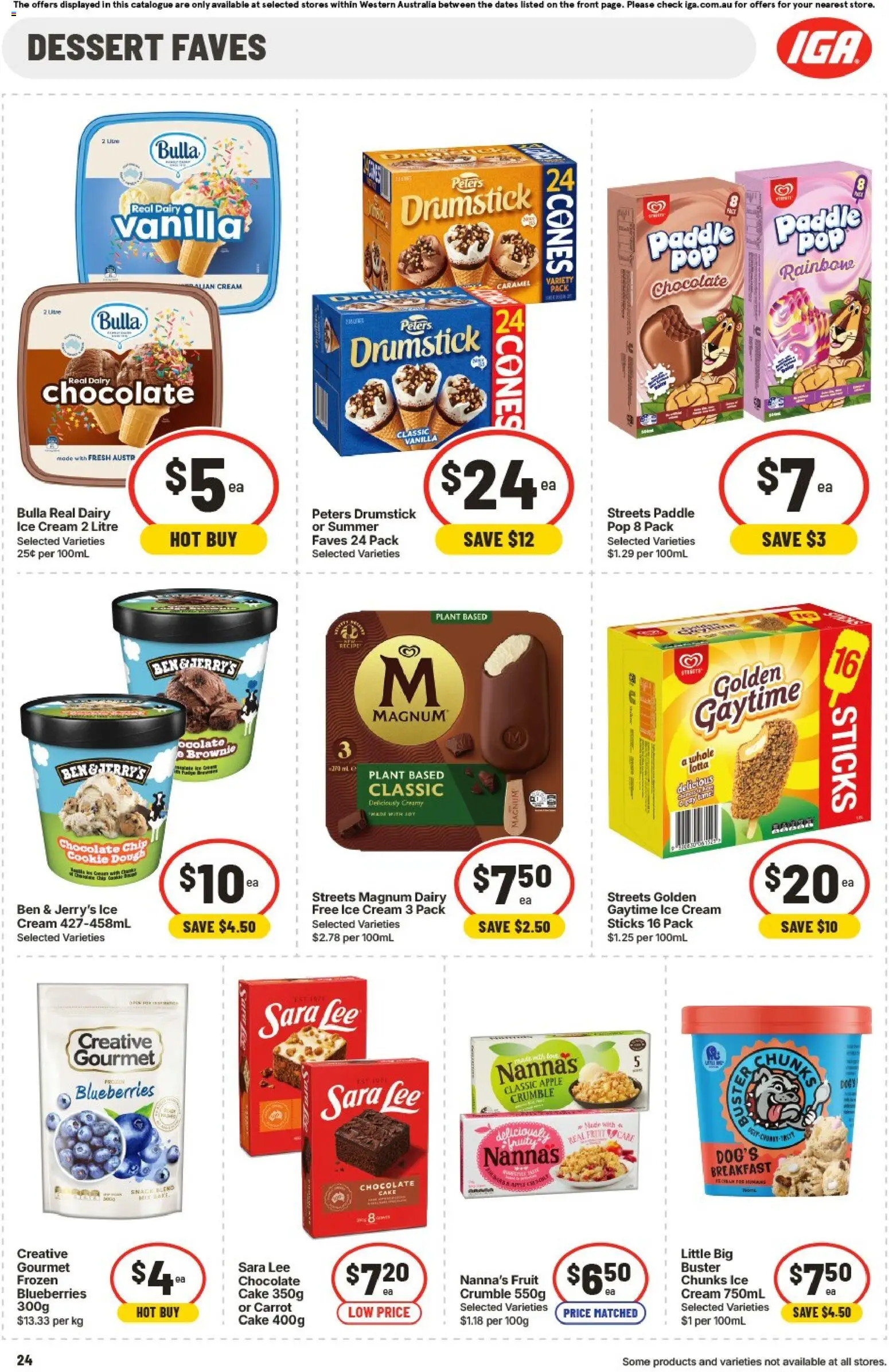 IGA catalogue - valid from 01/07/2026 | Page: 24 | Products: Plant, Dairy, Cream, Ice cream