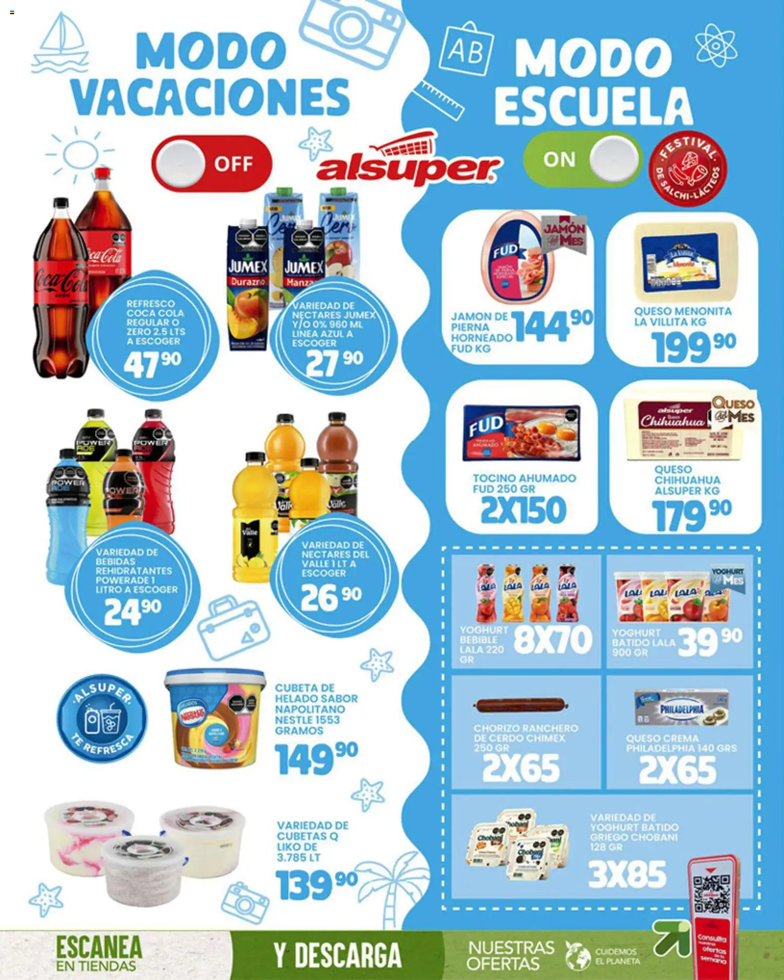 Nuevas ofertas de Alsuper válidas en toda la República Mexicana desde el 04/08/2026. ¡Encuentra las mejores ofertas en Alsuper folleto! | Página: 8 | Productos: Tocino, Crema, Chorizo, Helado