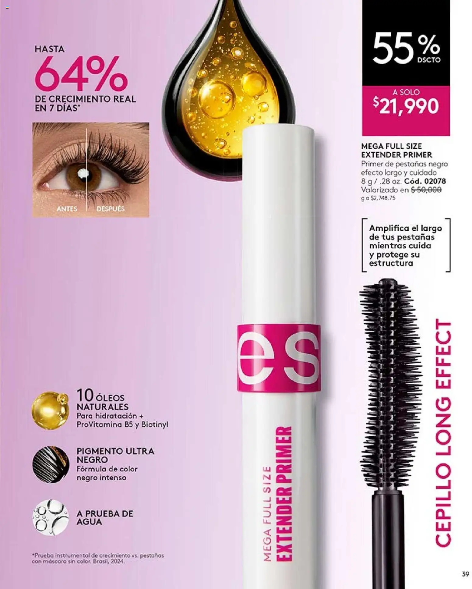 Ésika revista - valida desde el 07/08/2026 | Página: 39 | Productos: Agua, Cepillo, Máscara