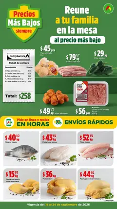 Vista previa de Bodega Aurrerá folleto Precio más bajo siempre, nuevo folleto de la tienda, válido en México a partir del 18/09/2026