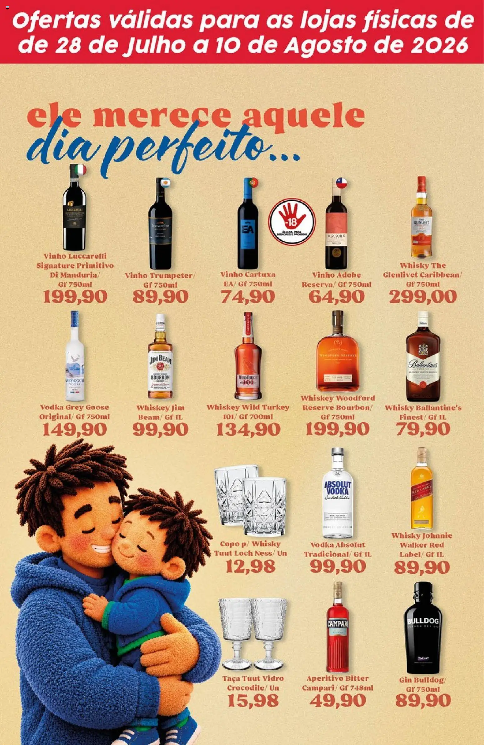 Tauste Folheto - válido de 28/07/2026 | Página: 4 | Produtos: Vodka Absolut, Ballantine’s, Gin, Vodka Grey Goose