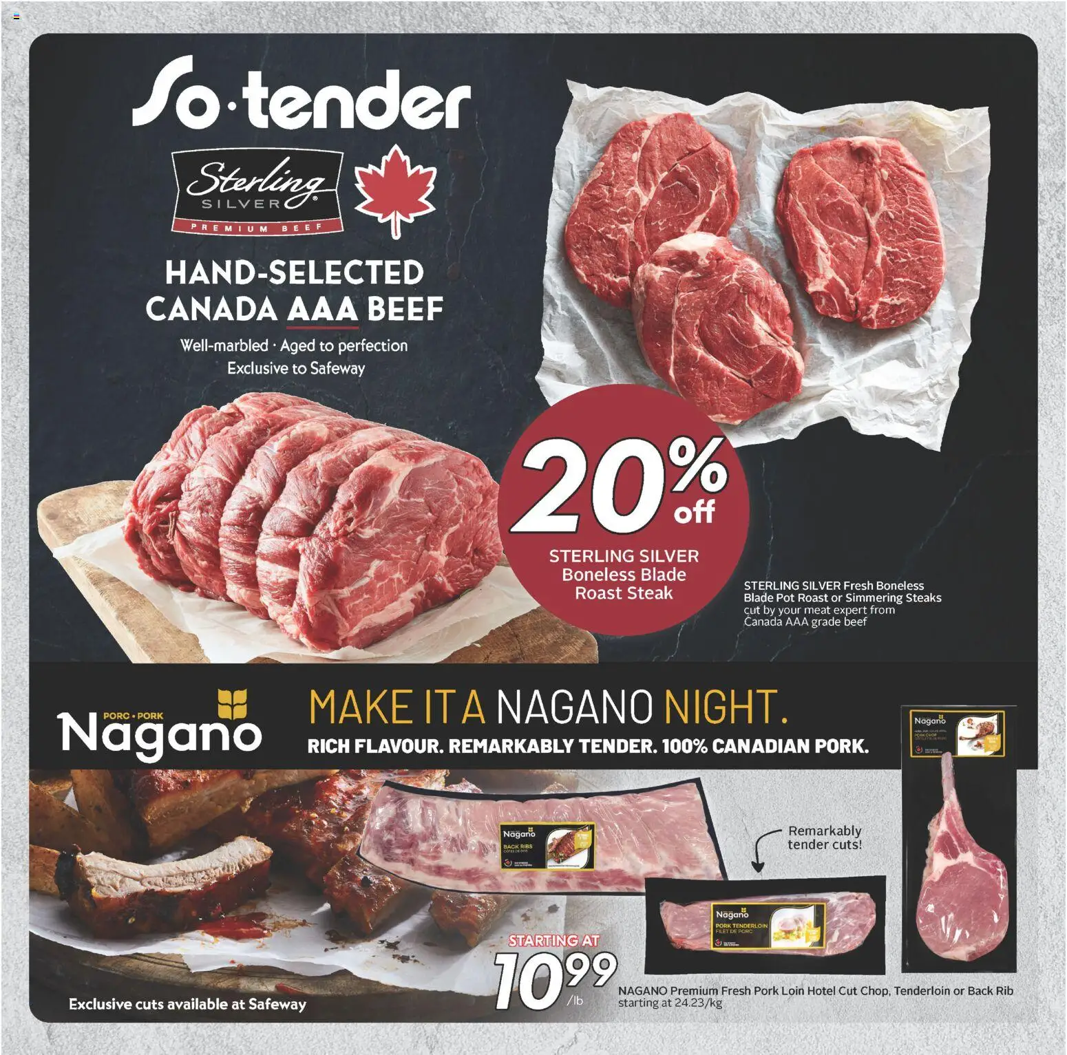 Safeway flyer valid from 11.06.2026 | Page: 16 | Products: Beef, Pork