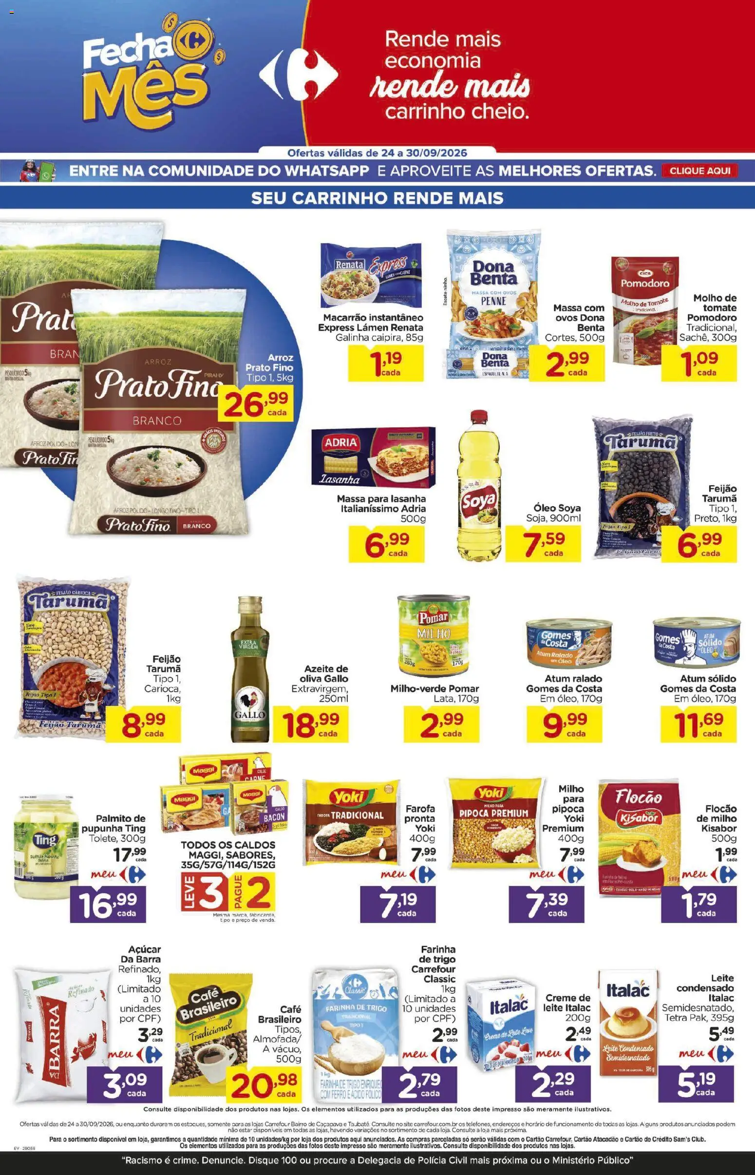 Carrefour Bairro Folheto - válido de 24/09/2026 | Página: 2 | Produtos: Feijão, Farinha, Lasanha, Milho