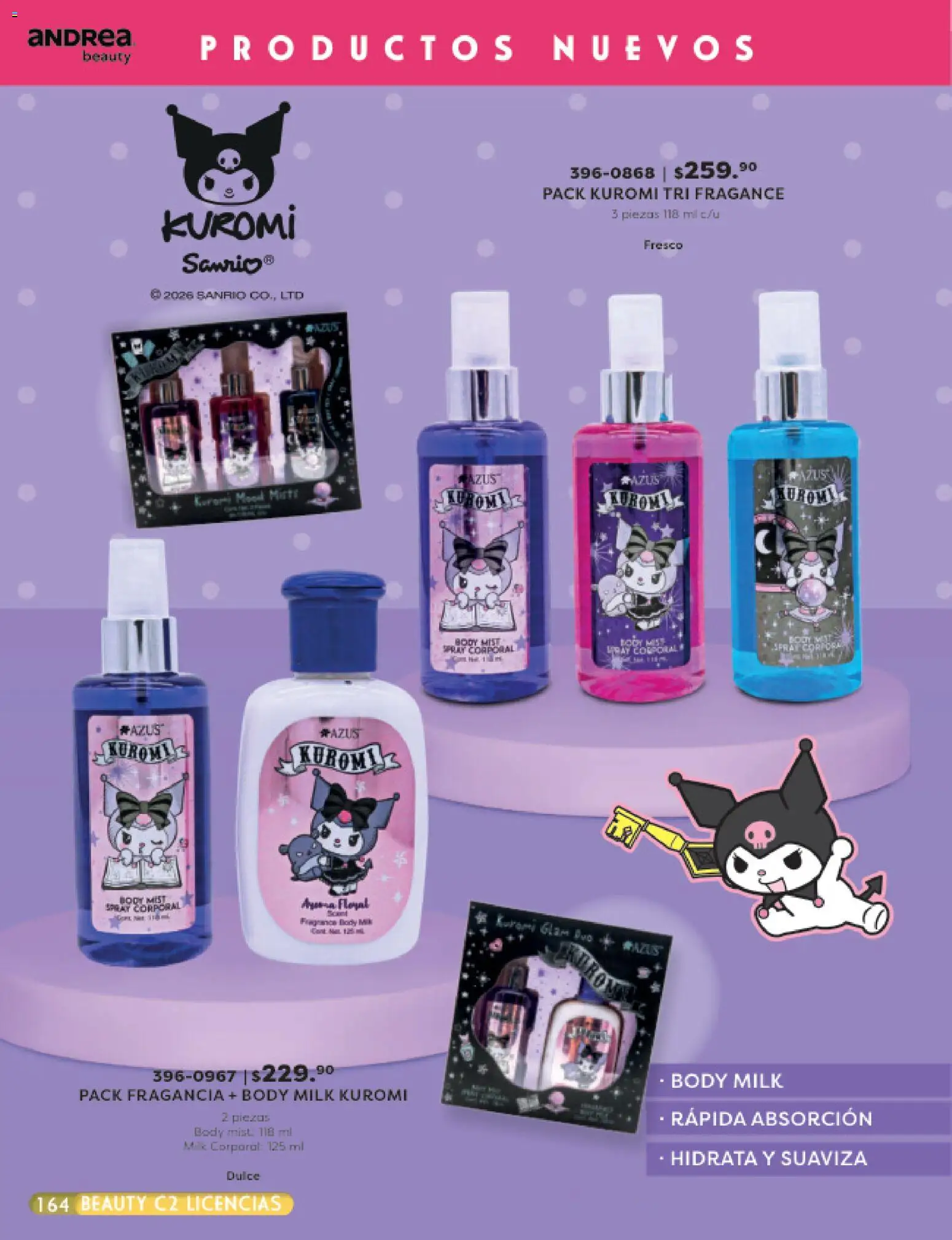 Nuevas ofertas de Andrea válidas en toda la República Mexicana desde el 24.05.2026. ¡Encuentra las mejores ofertas en Andrea catálogo Beauty! | Página: 164 | Productos: DVD, Body, Fragancia