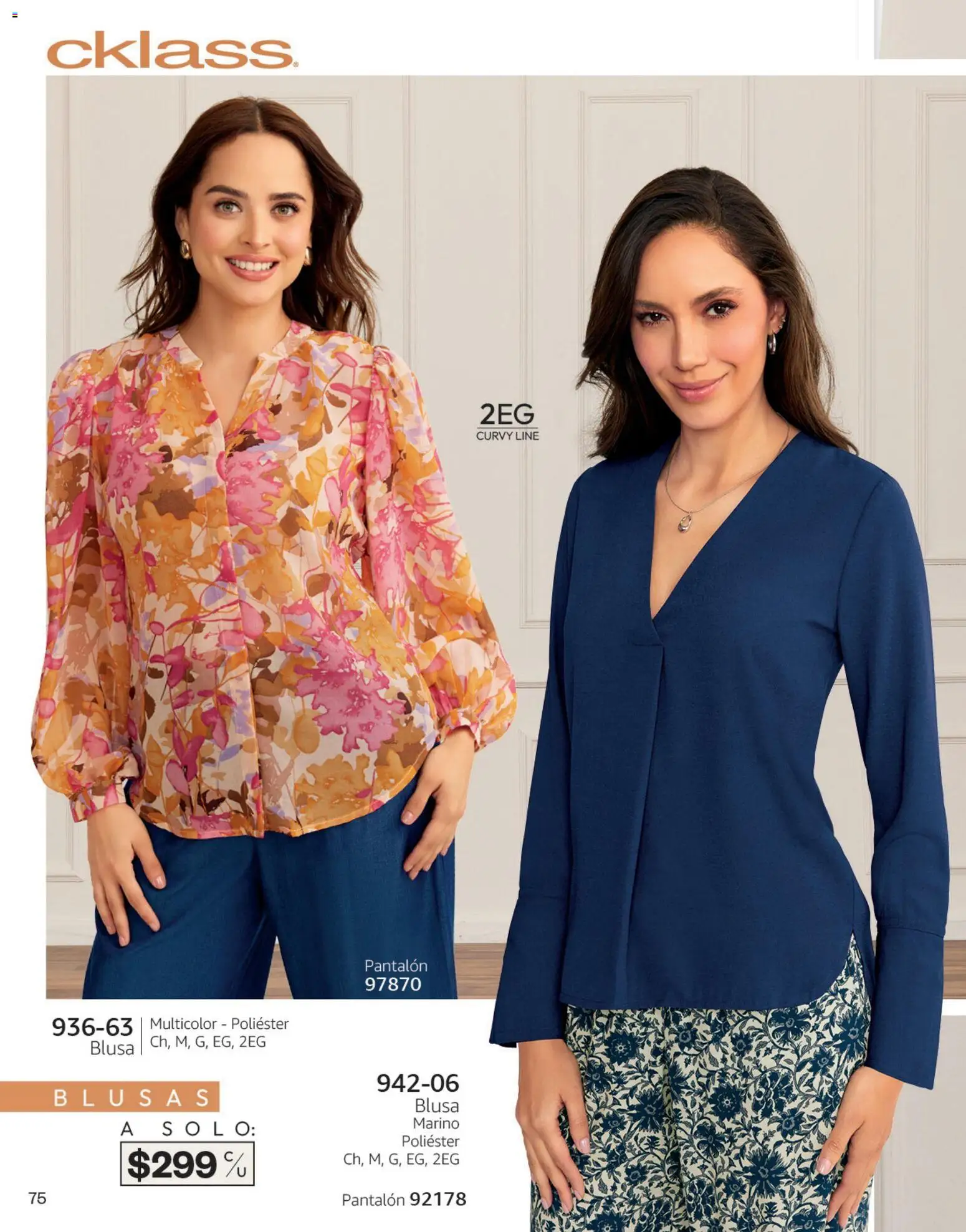 Nuevas ofertas de Cklass válidas en toda la República Mexicana desde el 08/07/2026. ¡Encuentra las mejores ofertas en Cklass catálogo Otoño Invierno! | Página: 78 | Productos: Blusa
