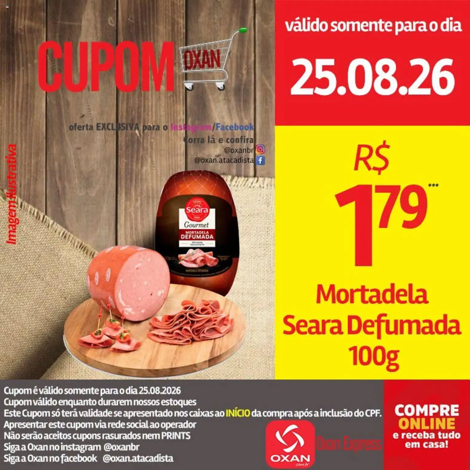 Oxan Atacadista Folheto - válido de 25/08/2026 | Página: 8 | Produtos: Mortadela