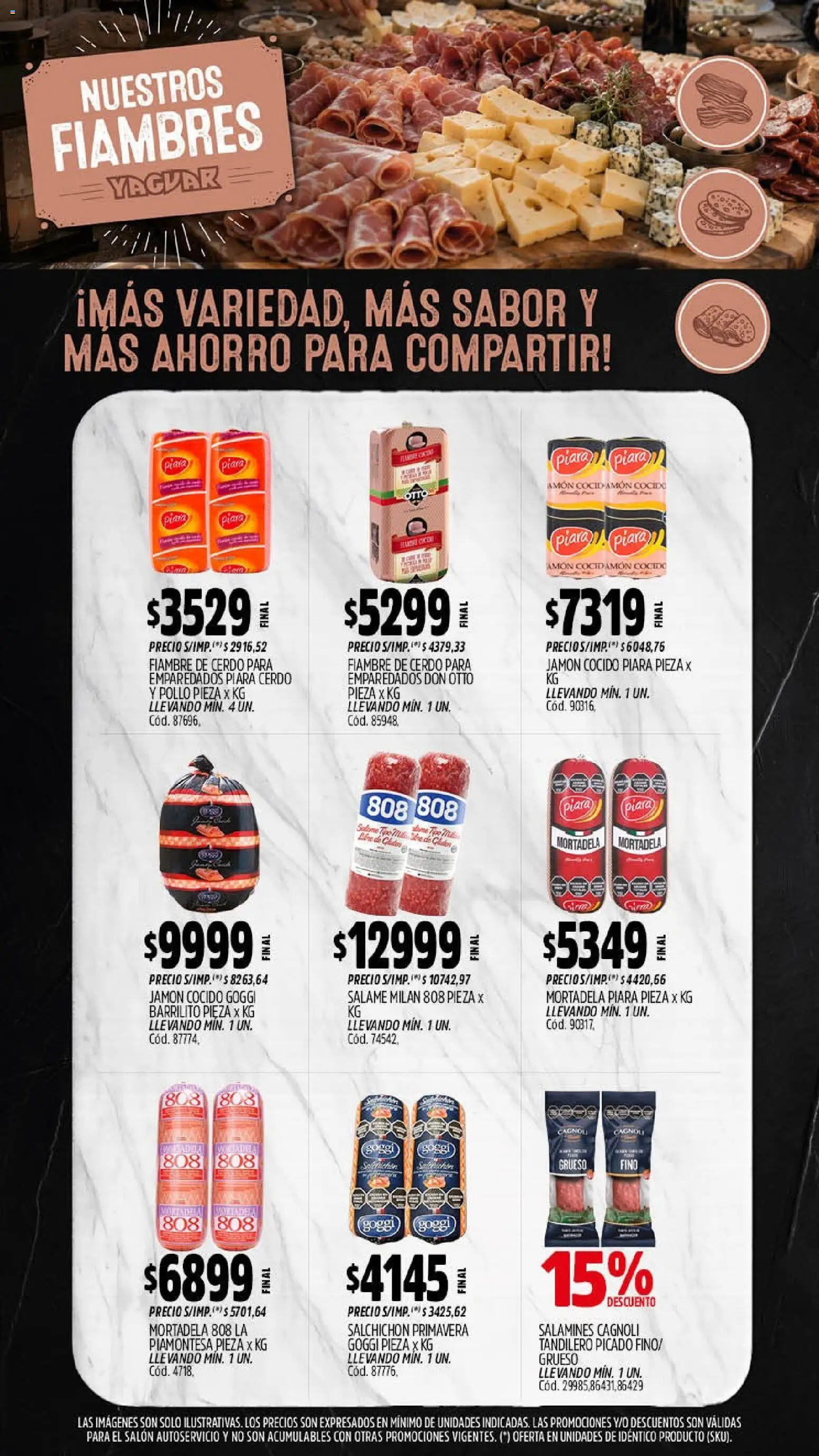 Yaguar catálogo │ válido desde el 14/09/2026 | Página: 10 | Productos: Jamón cocido, Mortadela, Jamón, Salame