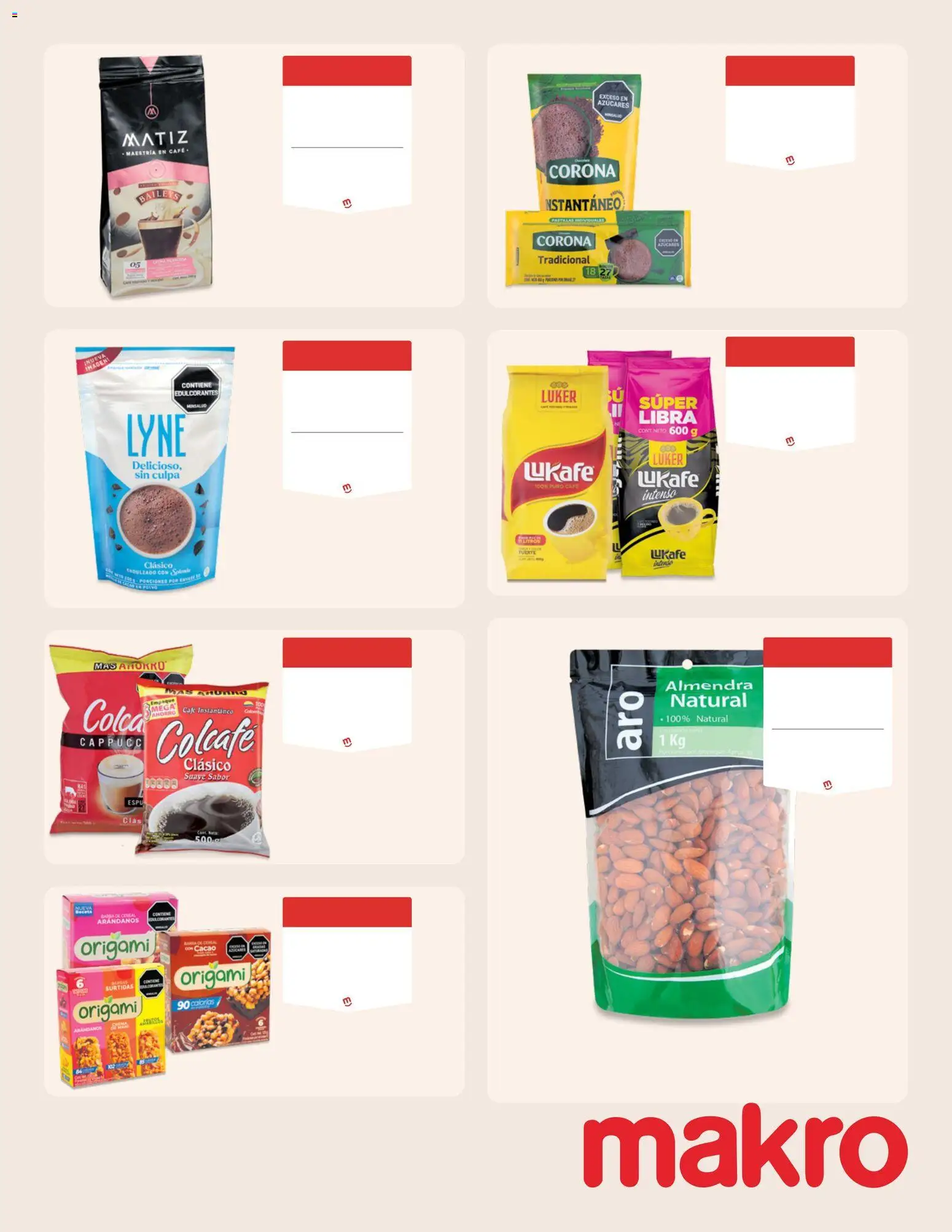 Makro revista - valida desde el 08.05.2026 | Página: 8 | Productos: Almendra, Arándanos, Tablet, Café