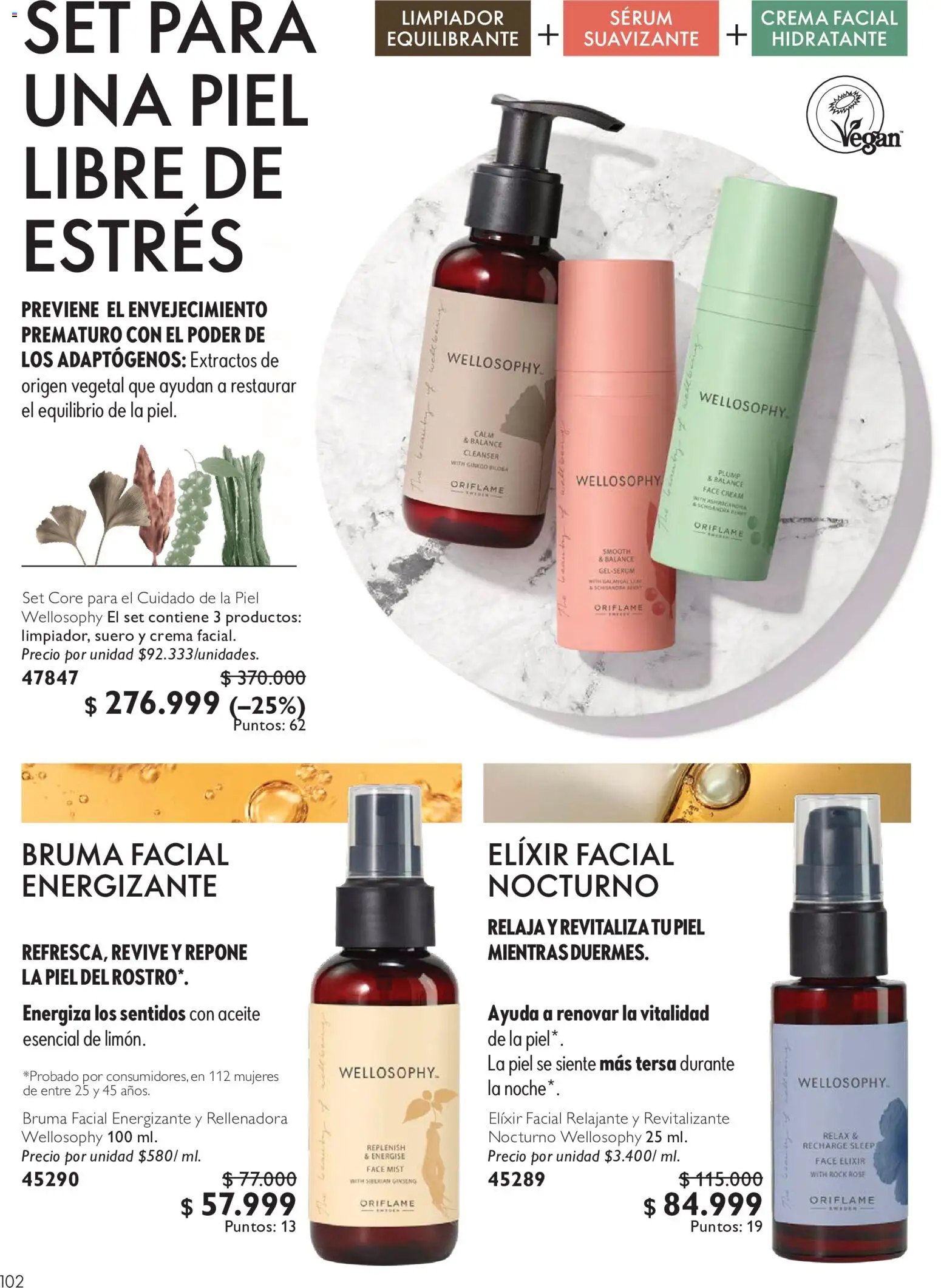 Oriflame revista - valida desde el 01/08/2026 | Página: 102 | Productos: Crema, Serum, Suavizante, Aceite