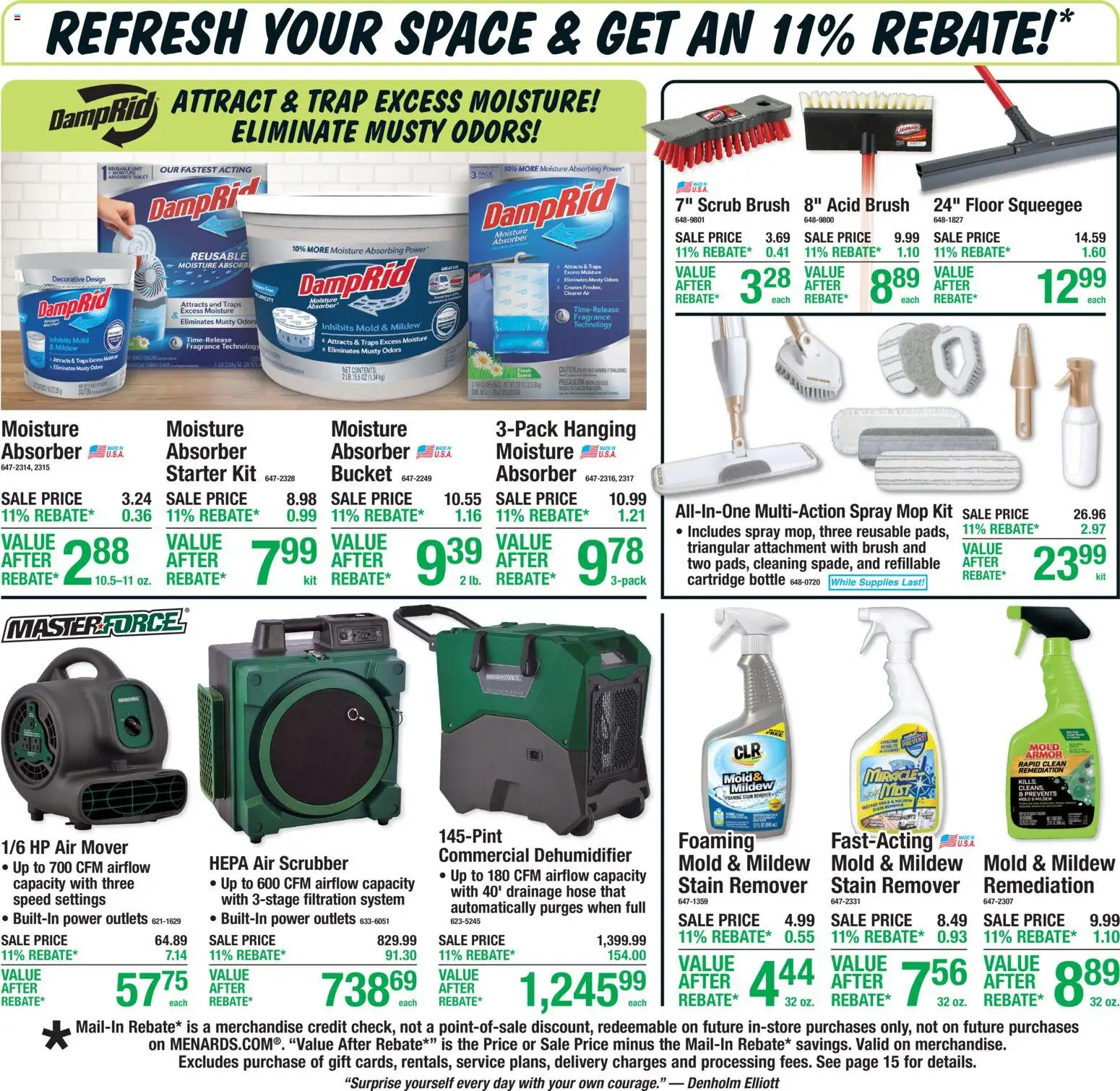 Menards Weekly Ad - valid from 16.04.2026 | Page: 21 | Products: Fragrance, Brush, Stain remover, Tablet