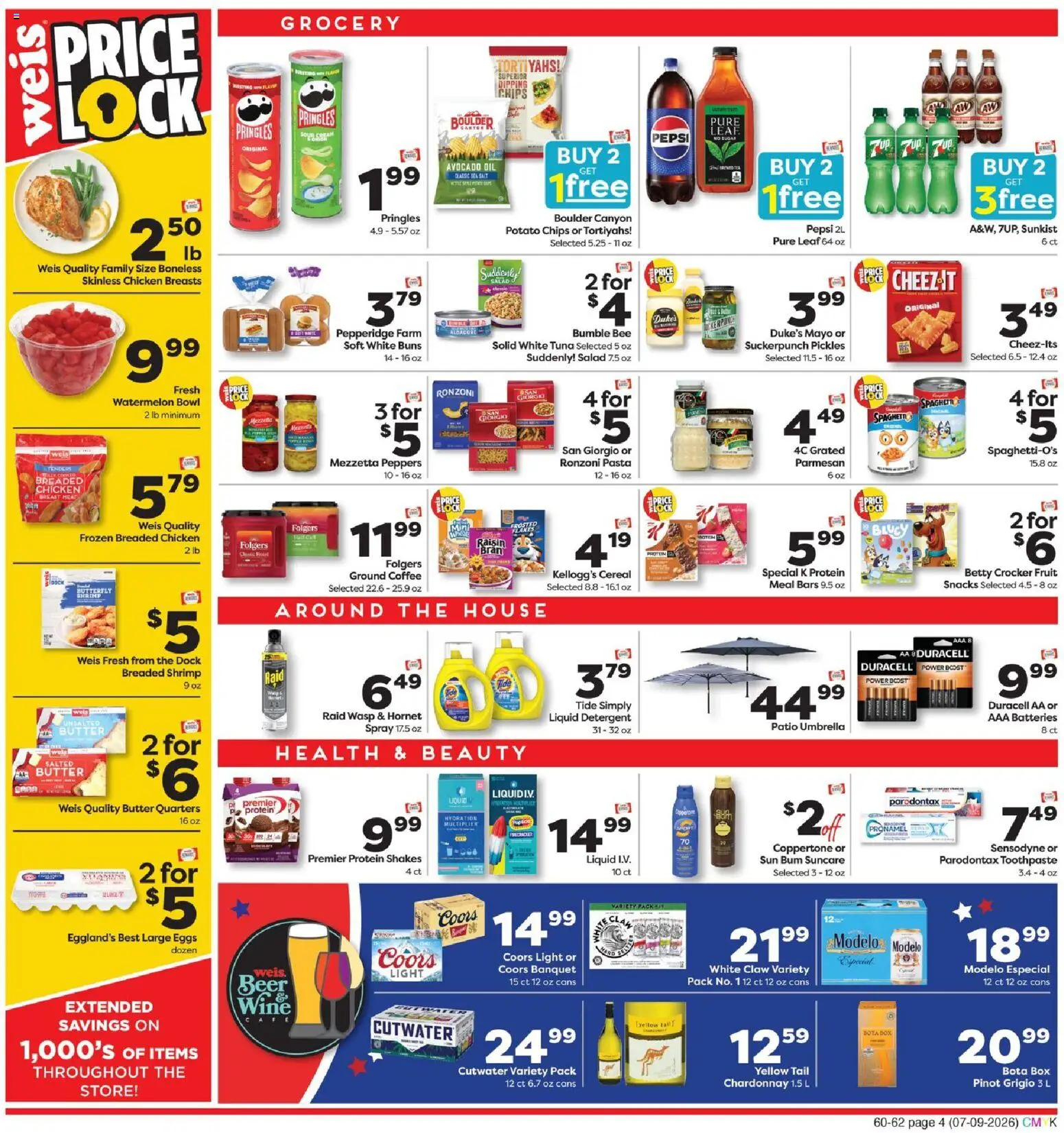 Weis Weekly Circular - PA - valid from 07/09/2026 | Page: 4 | Products: Peppers, Box, Eggs, Avocado