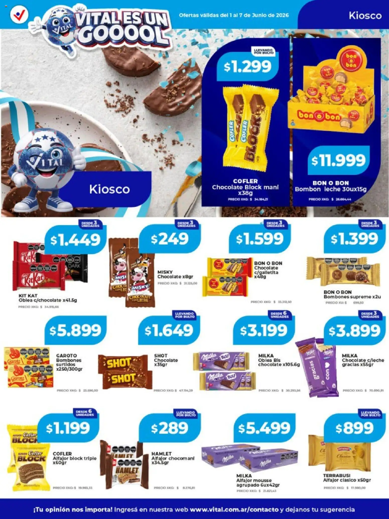 Vital - Ofertas - Mar del Plata │ válido desde el 01.06.2026 | Página: 15 | Productos: Mani, Mousse, Chocolate, Alfajor