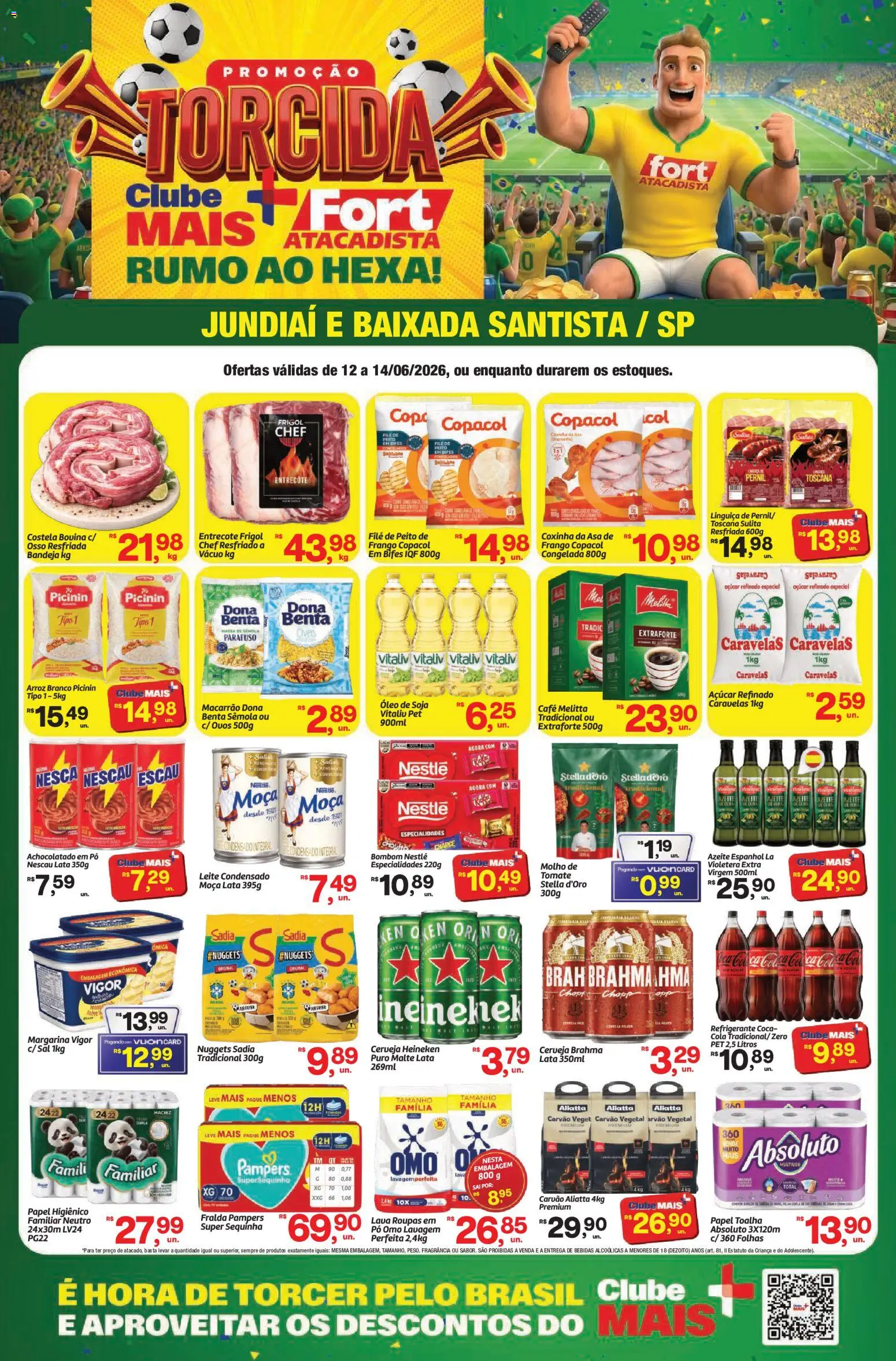 Fort Atacadista Folheto - válido de 12.06.2026 | Página: 1 | Produtos: Papel toalha, Óleo, Macarrão, Soja