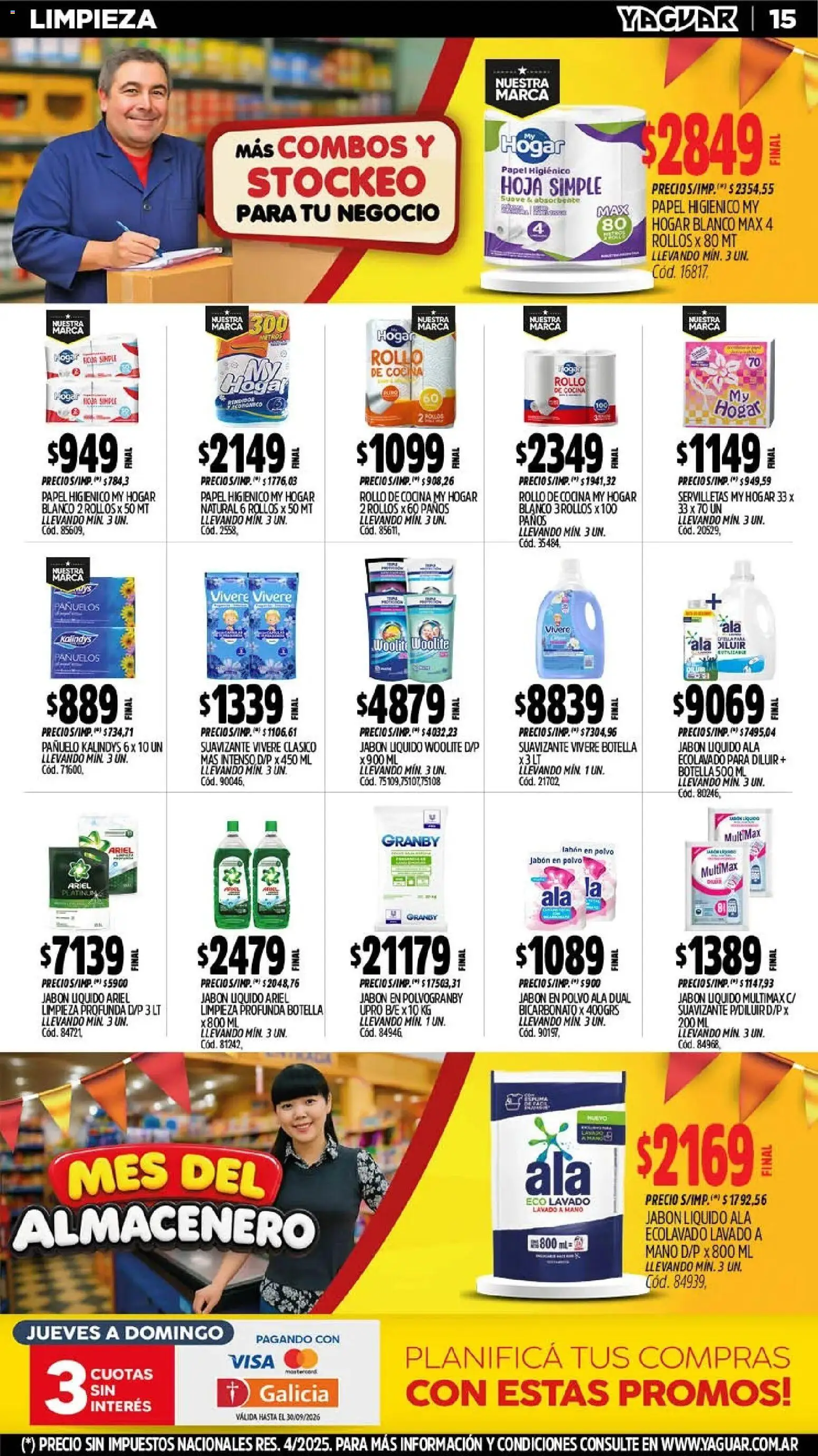 Yaguar - Oferta Semanal San Juan │ válido desde el 21/09/2026 | Página: 15 | Productos: Pañuelo, Servilletas, Jabón líquido, Suavizante
