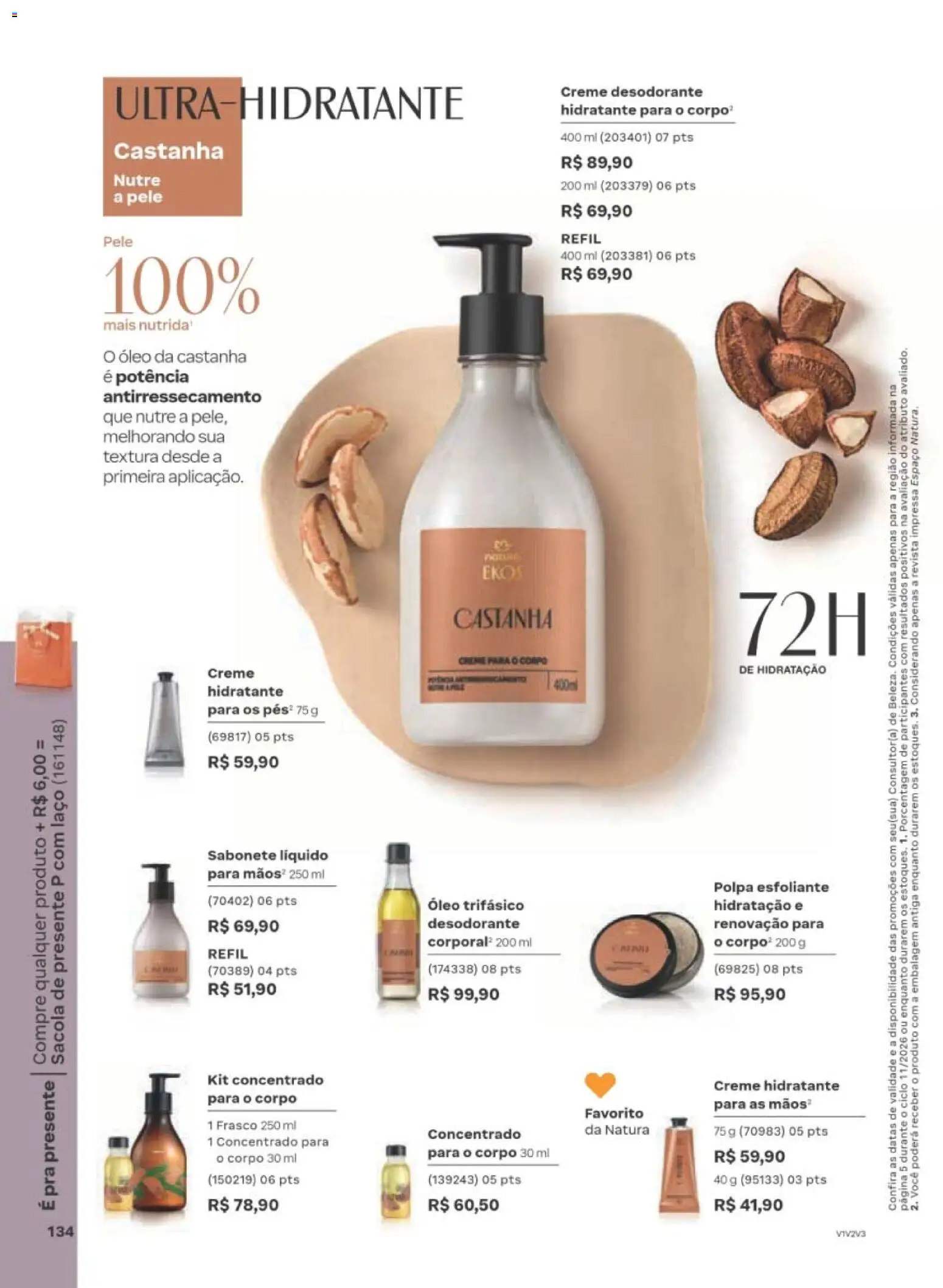 Natura Folheto - válido de 29/06/2026 | Página: 134 | Produtos: Revista, Óleo, Sabonete, Sabonete líquido