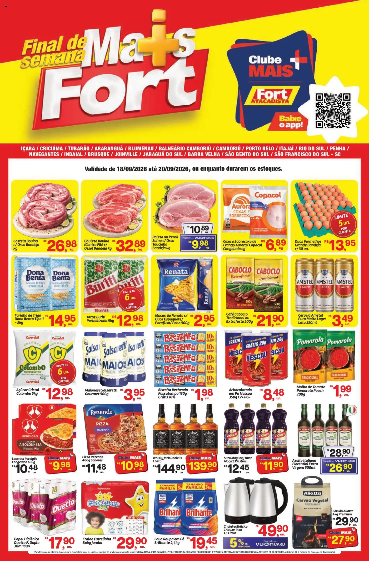 Fort Atacadista Folheto - válido de 18/09/2026 | Página: 1 | Produtos: Chaleira elétrica, Pó, Bebidas, Maionese