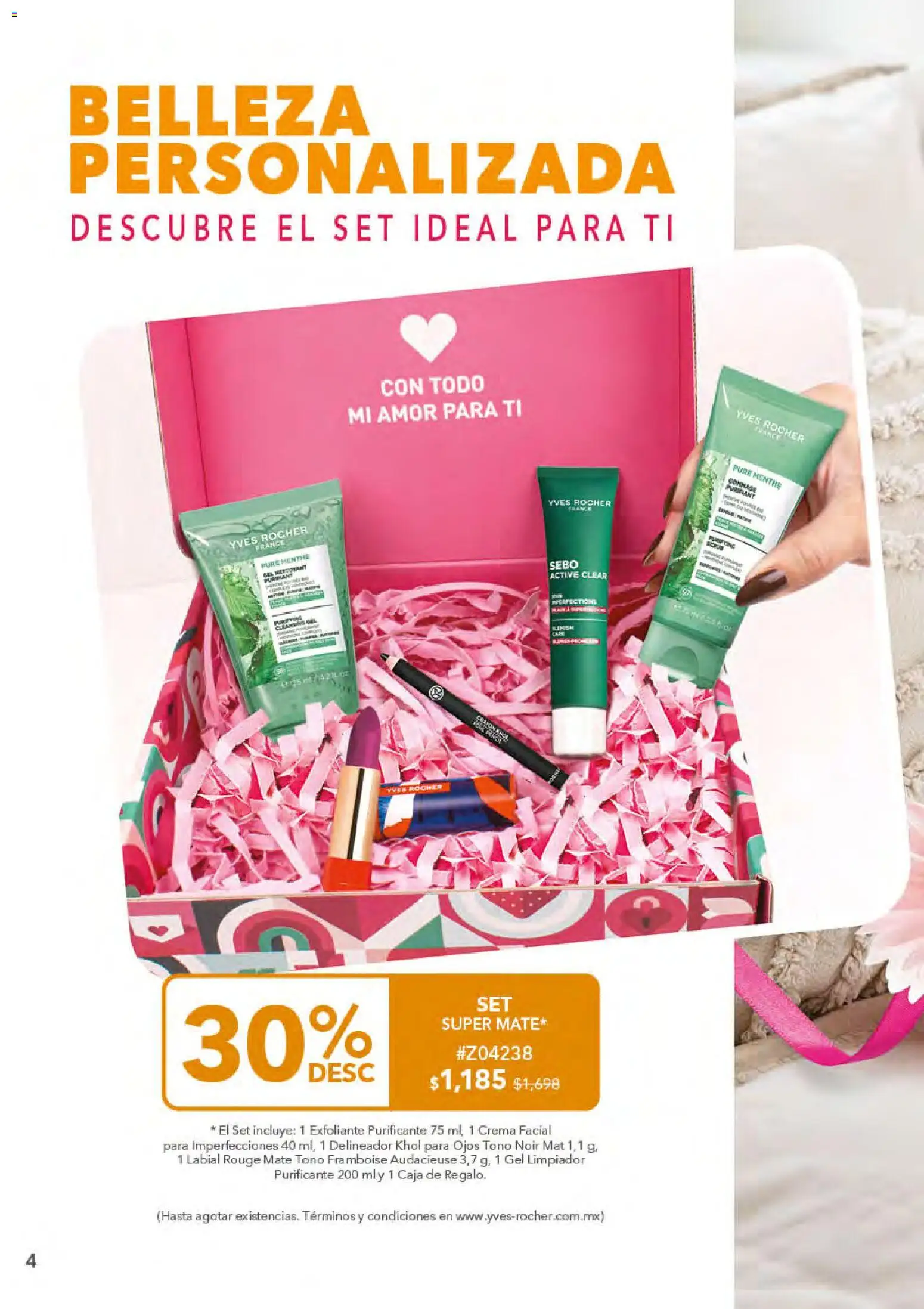 Nuevas ofertas de Yves Rocher válidas en toda la República Mexicana desde el 21.04.2026. ¡Encuentra las mejores ofertas en Yves Rocher campaña 6 2026! | Página: 4 | Productos: Crema, Limpiador, Mate, Delineador