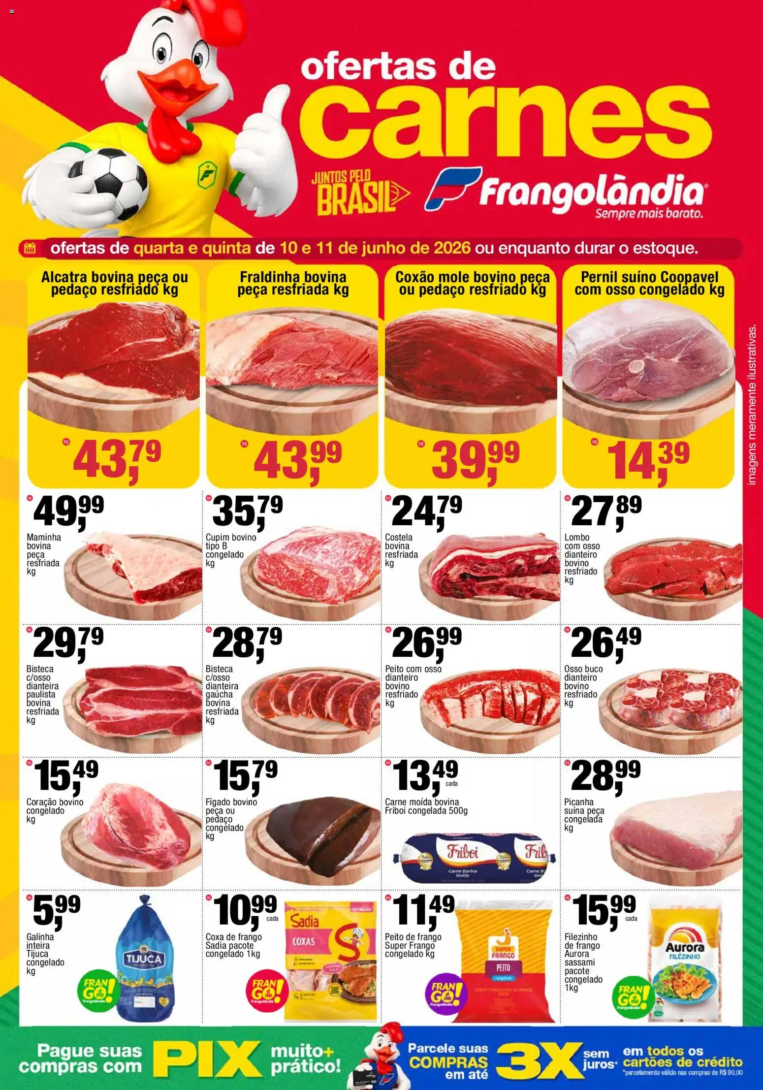 Frangolândia Folheto - válido de 10.06.2026 | Página: 1 | Produtos: Alcatra, Fraldinha, Maminha, Carne moída