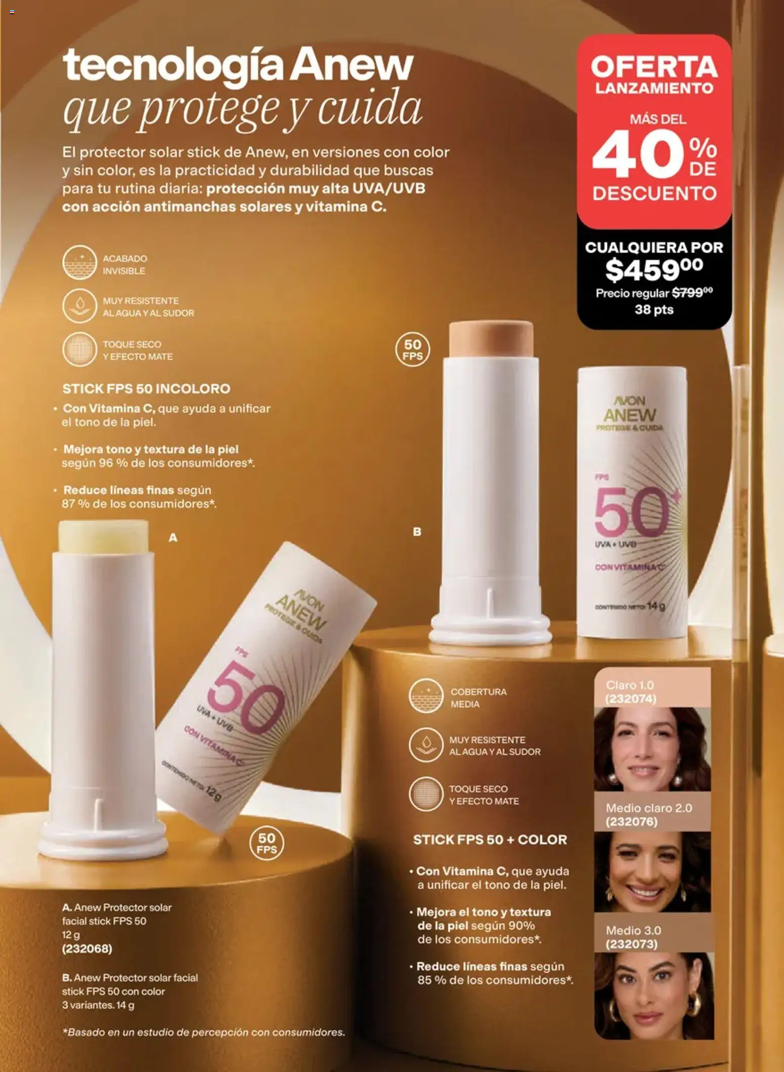 Nuevas ofertas de AVON válidas en toda la República Mexicana desde el 02/10/2026. ¡Encuentra las mejores ofertas en AVON campaña 15 2026! | Página: 95 | Productos: Agua, Vitaminas, Mate, Protector solar