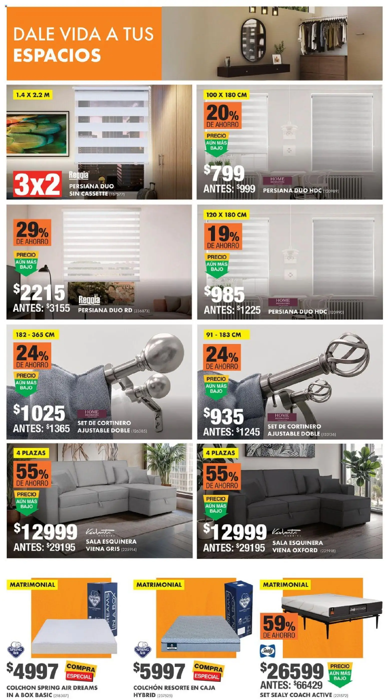 Nuevas ofertas de Home Depot válidas en toda la República Mexicana desde el 14/07/2026. ¡Encuentra las mejores ofertas en Home Depot catálogo! | Página: 19 | Productos: Colchón, Caja