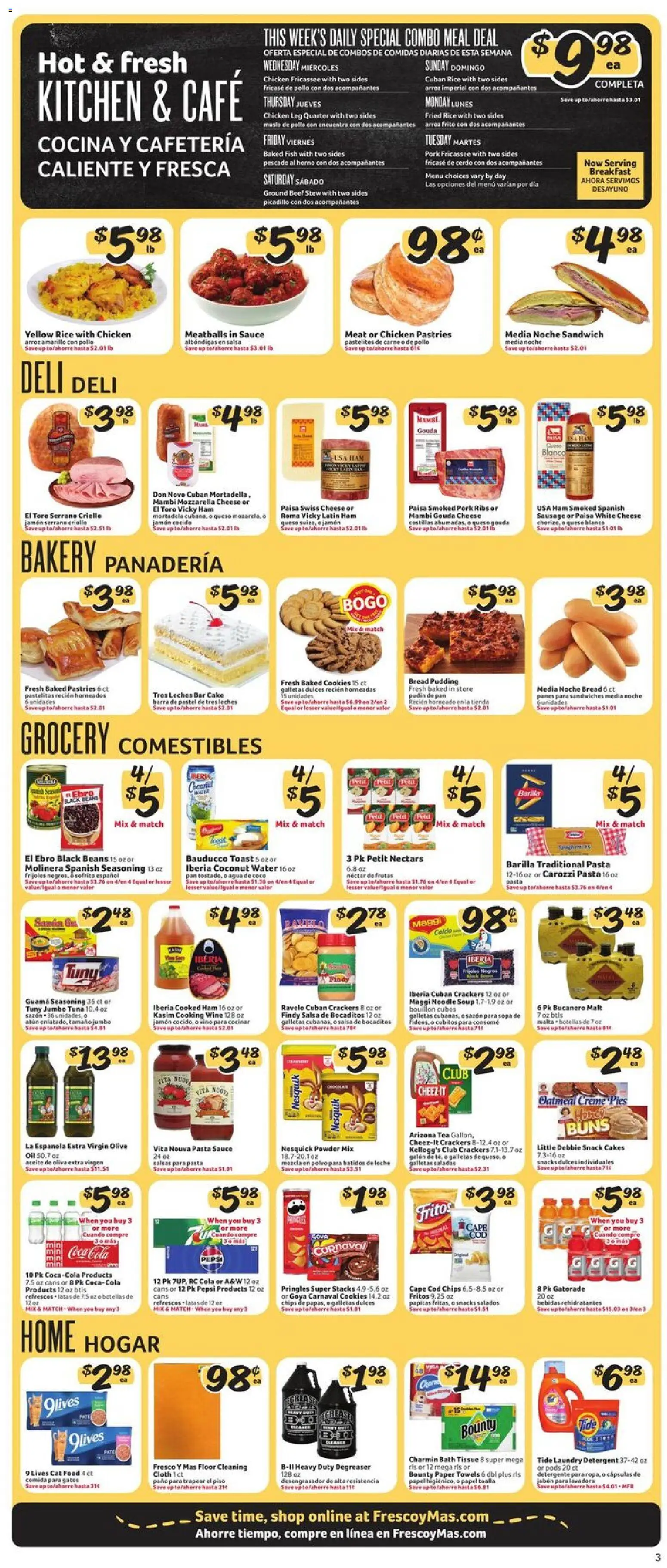 Fresco y Más Weekly Ad - valid from 07/15/2026 | Page: 4 | Products: Ham, Wine, Rice, Sausage