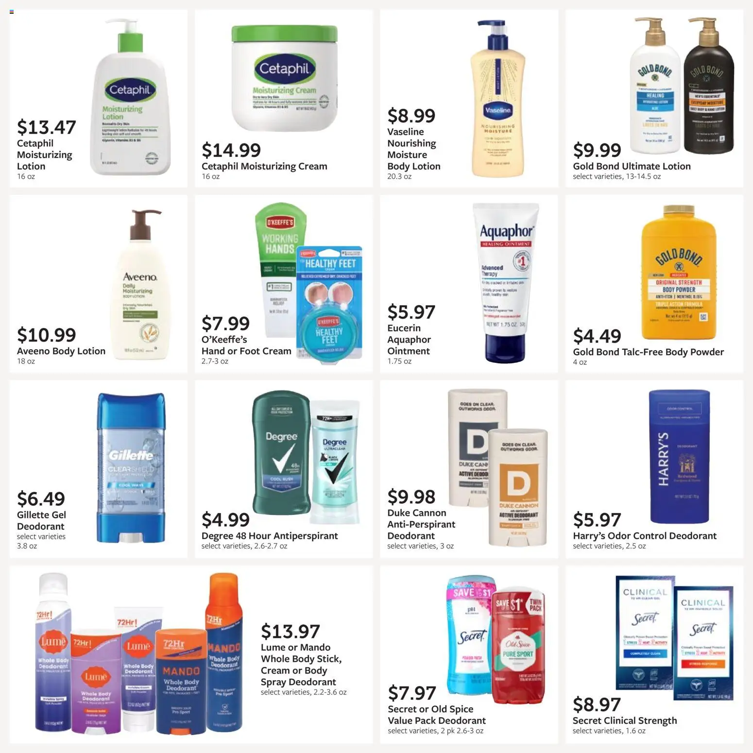 Fareway Monthly Ad - valid from 08/03/2026 | Page: 35 | Products: Powder, Deodorant, Antiperspirant, Cream