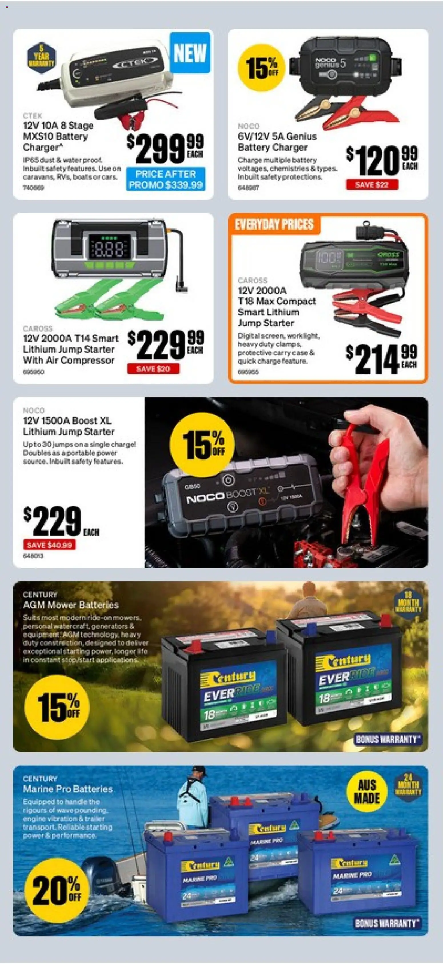 Supercheap Auto catalogue - valid from 08/09/2026 | Page: 19 | Products: Battery, Charger, Water, Air compressor