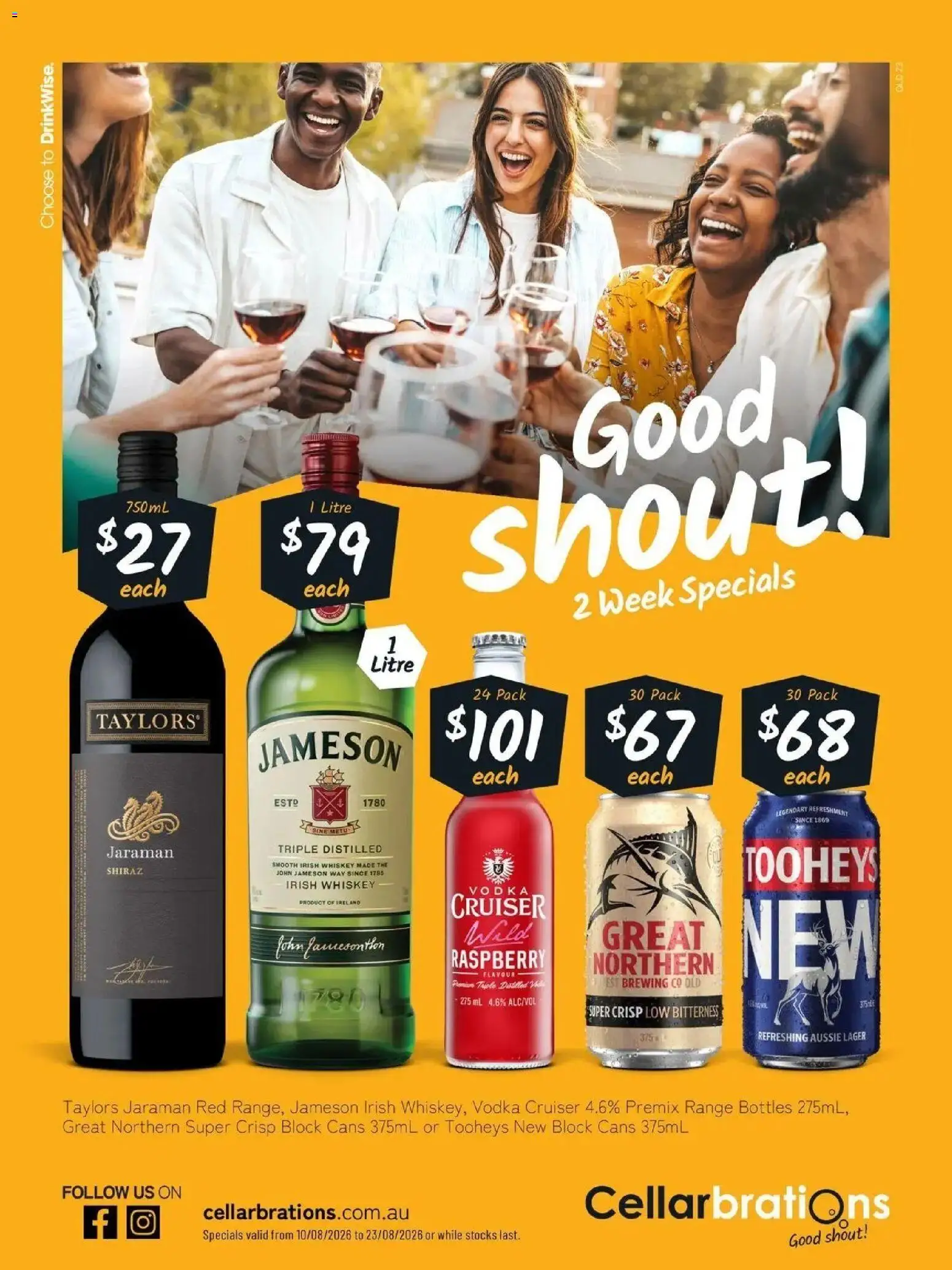 Cellarbrations catalogue - valid from 10/08/2026 | Page: 1 | Products: Vodka, Whiskey, Irish whiskey, Jameson