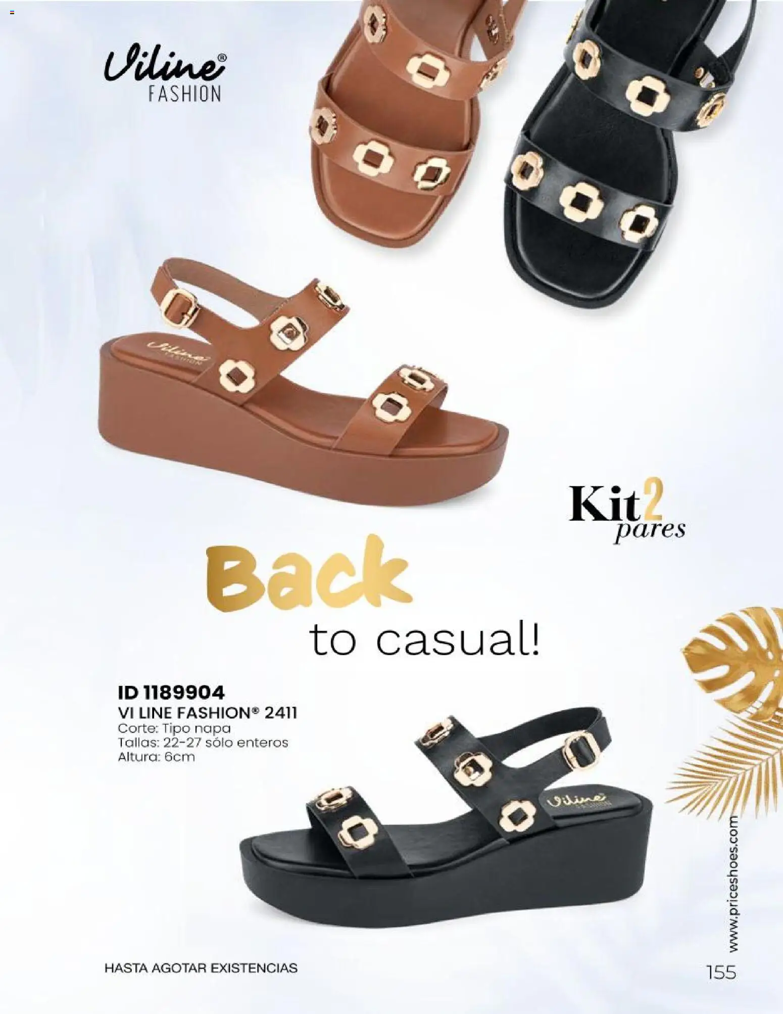 Nuevas ofertas de Price Shoes válidas en toda la República Mexicana desde el 23/06/2026. ¡Encuentra las mejores ofertas en Price Shoes catálogo Sandalias 2026! | Página: 155