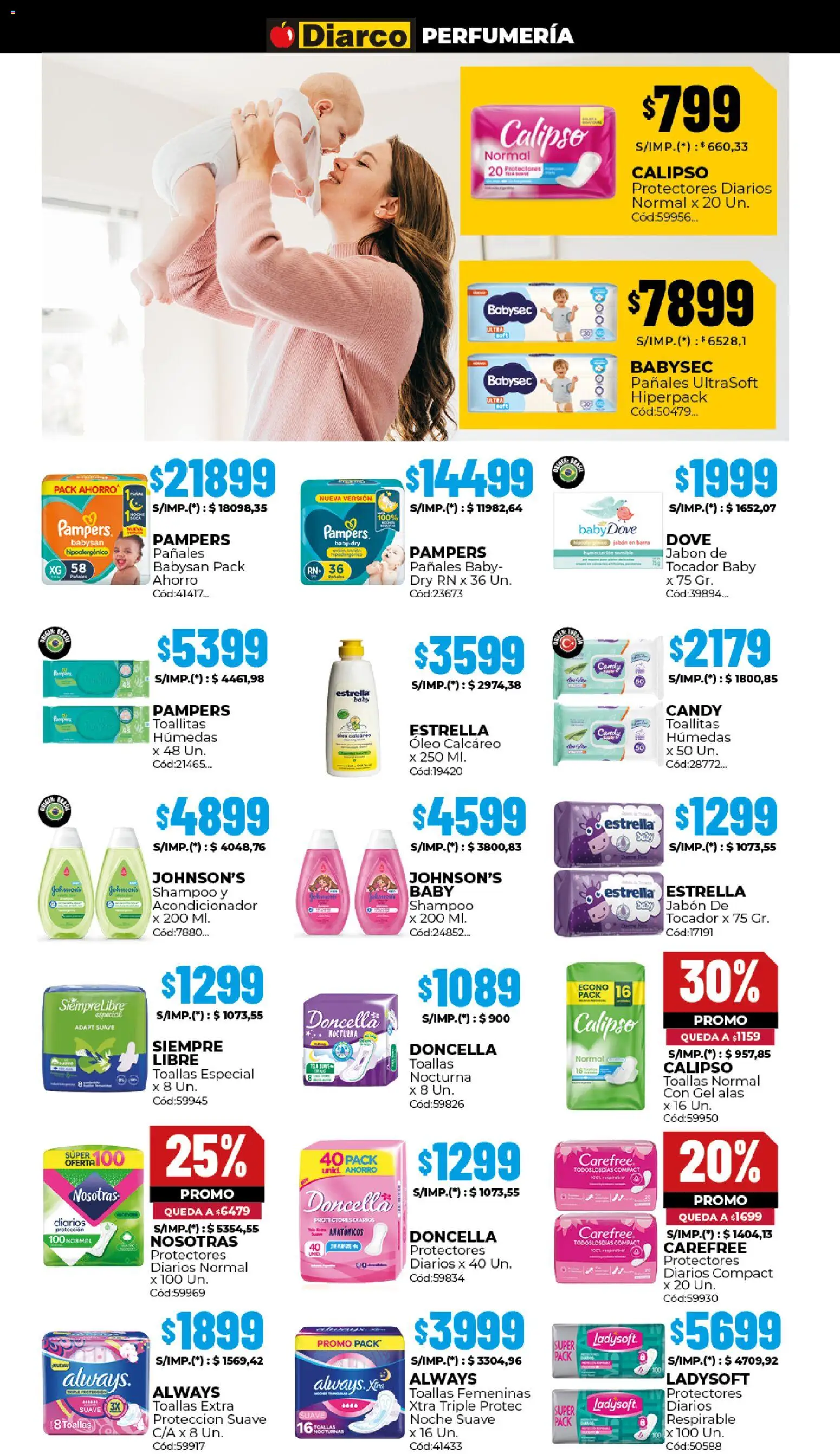 Diarco ofertas │ válido desde el 18.05.2026 | Página: 12 | Productos: Toallas, Acondicionador, Jabón, Protectores diarios