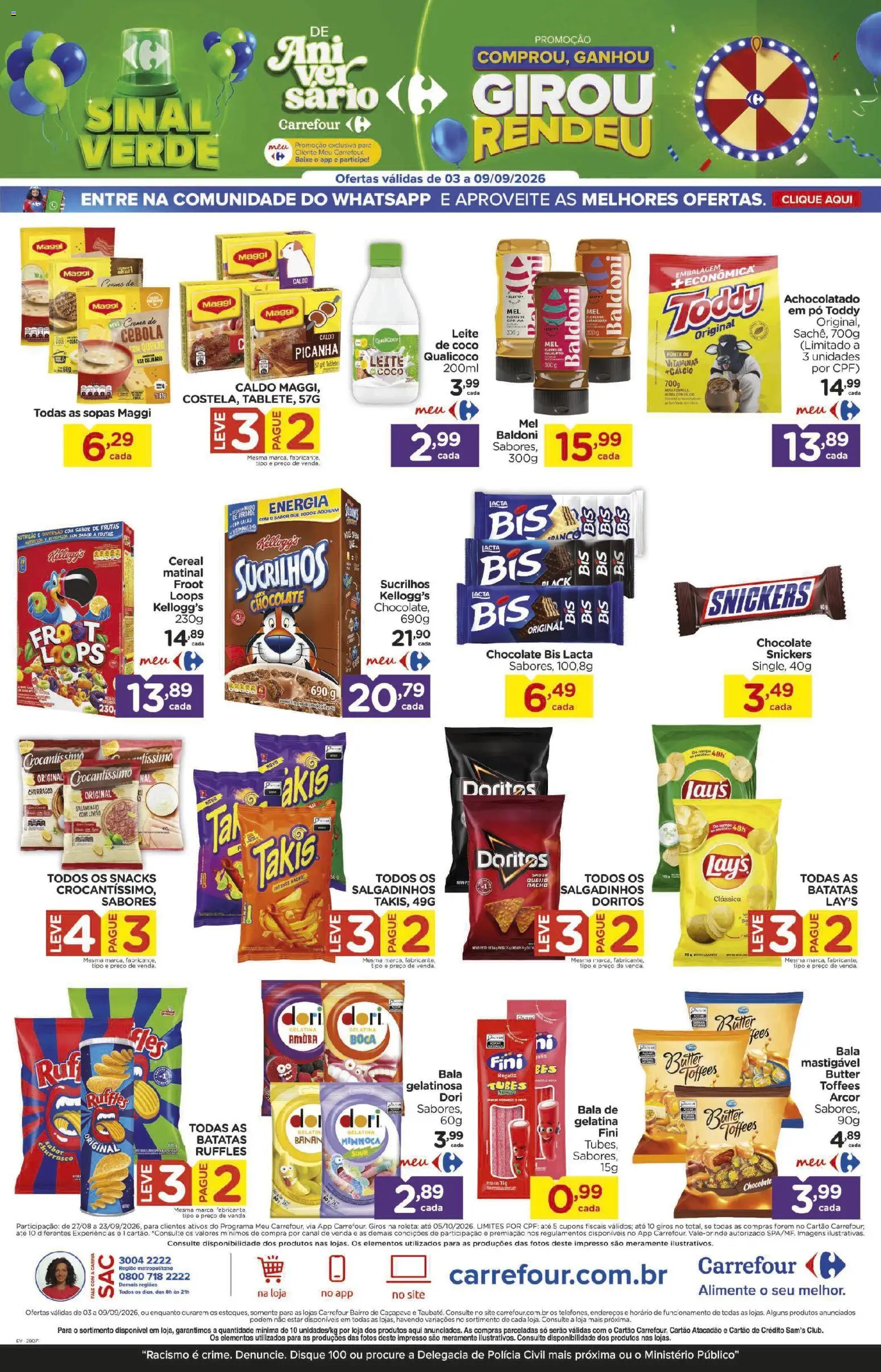Carrefour Bairro Folheto - válido de 03/09/2026 | Página: 7 | Produtos: Cebola, Pó, Creme, Bala