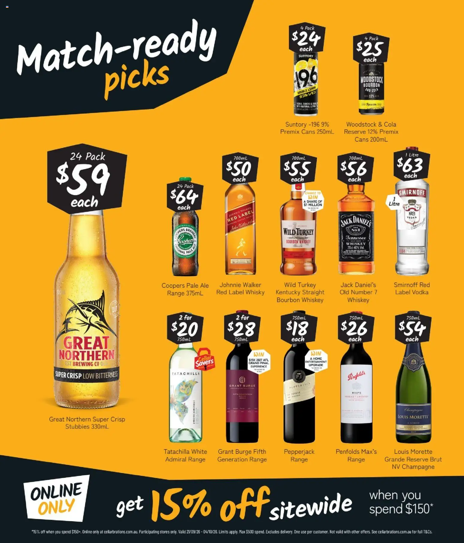 Cellarbrations catalogue - valid from 21/09/2026 | Page: 2 | Products: Bourbon, Whiskey, Turkey, Jack Daniel’s