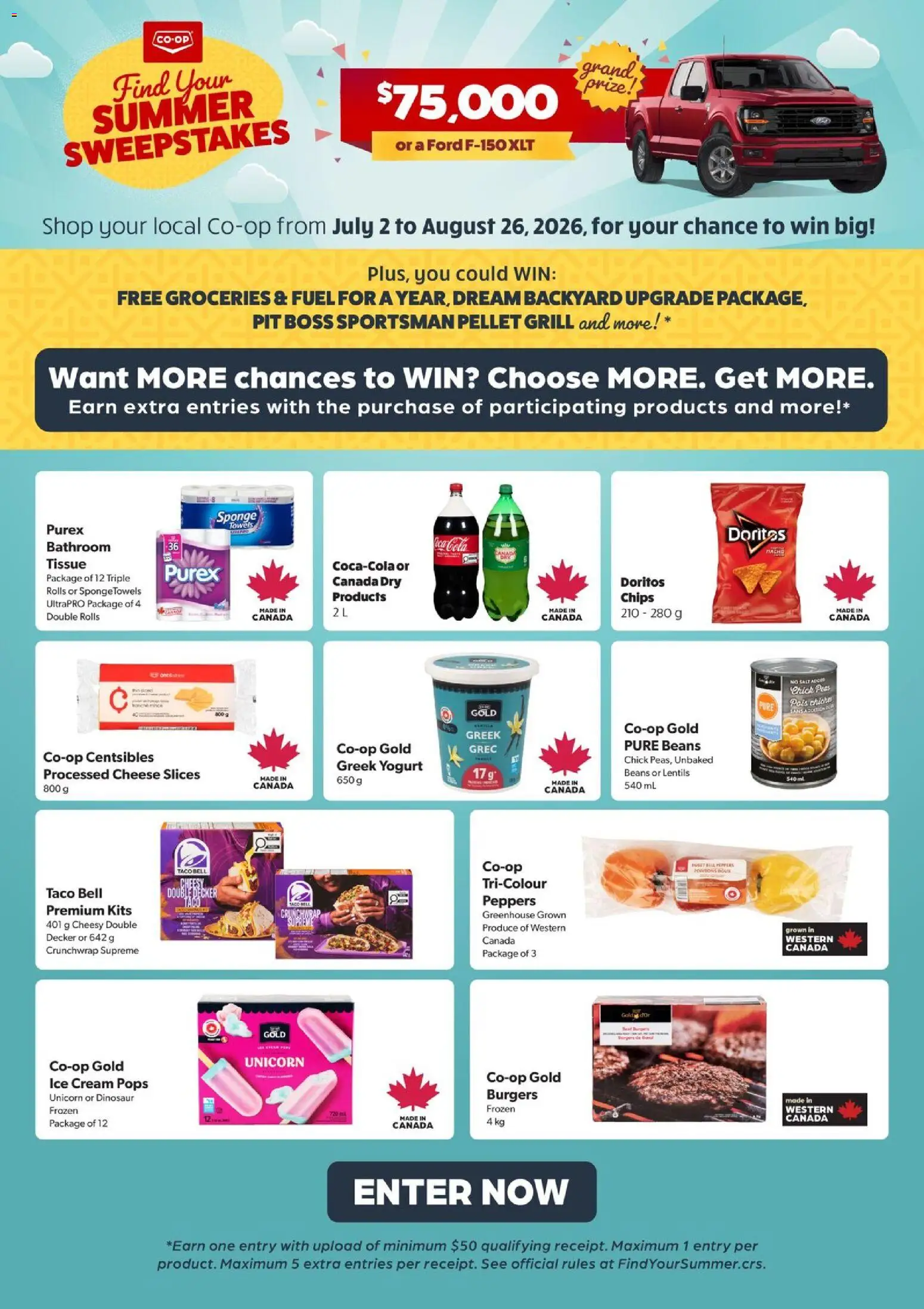 Co-op Food flyer valid from Aug 20, 2026 | Page: 3 | Products: Chips, Processed cheese, Grill, Sponge
