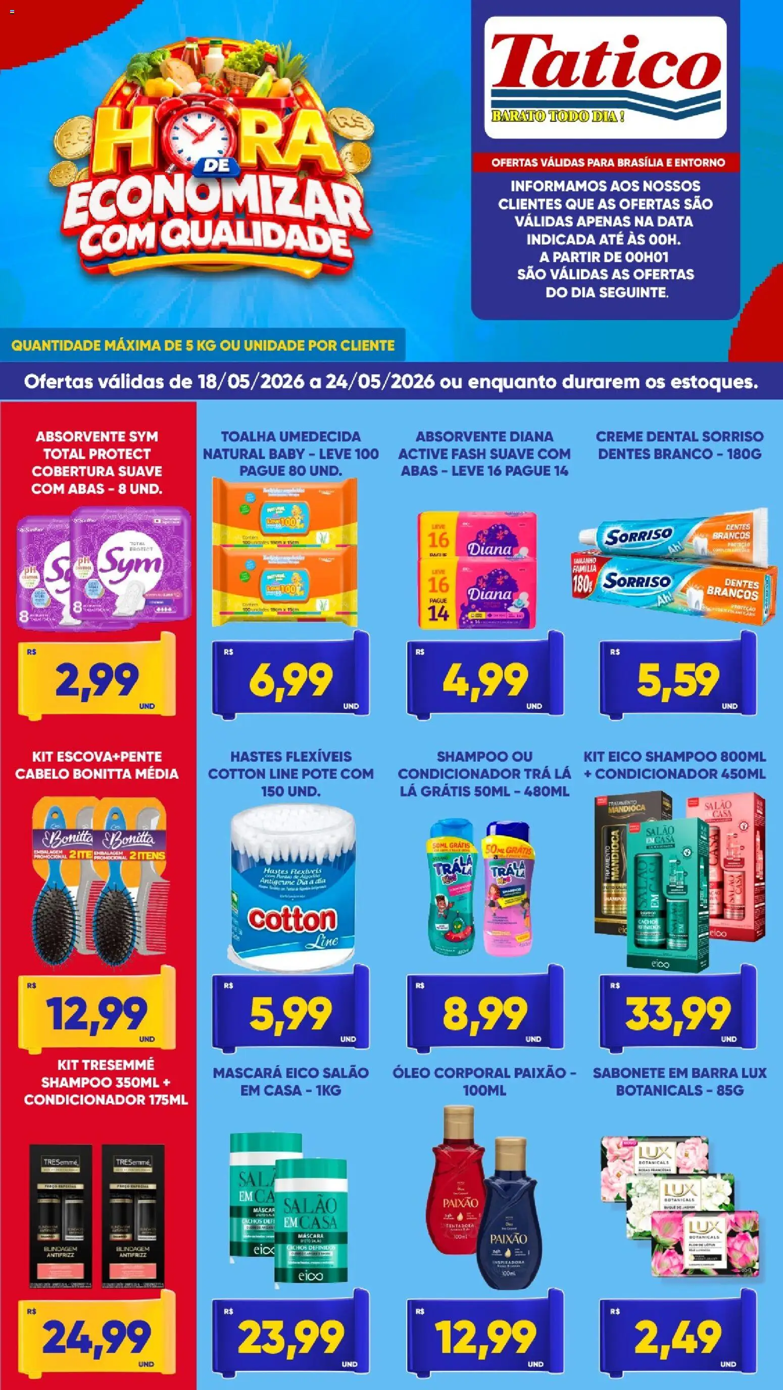 Tatico Folheto - válido de 18.05.2026 | Página: 6 | Produtos: Shampoo, Mandioca, Condicionador, Toalha umedecida