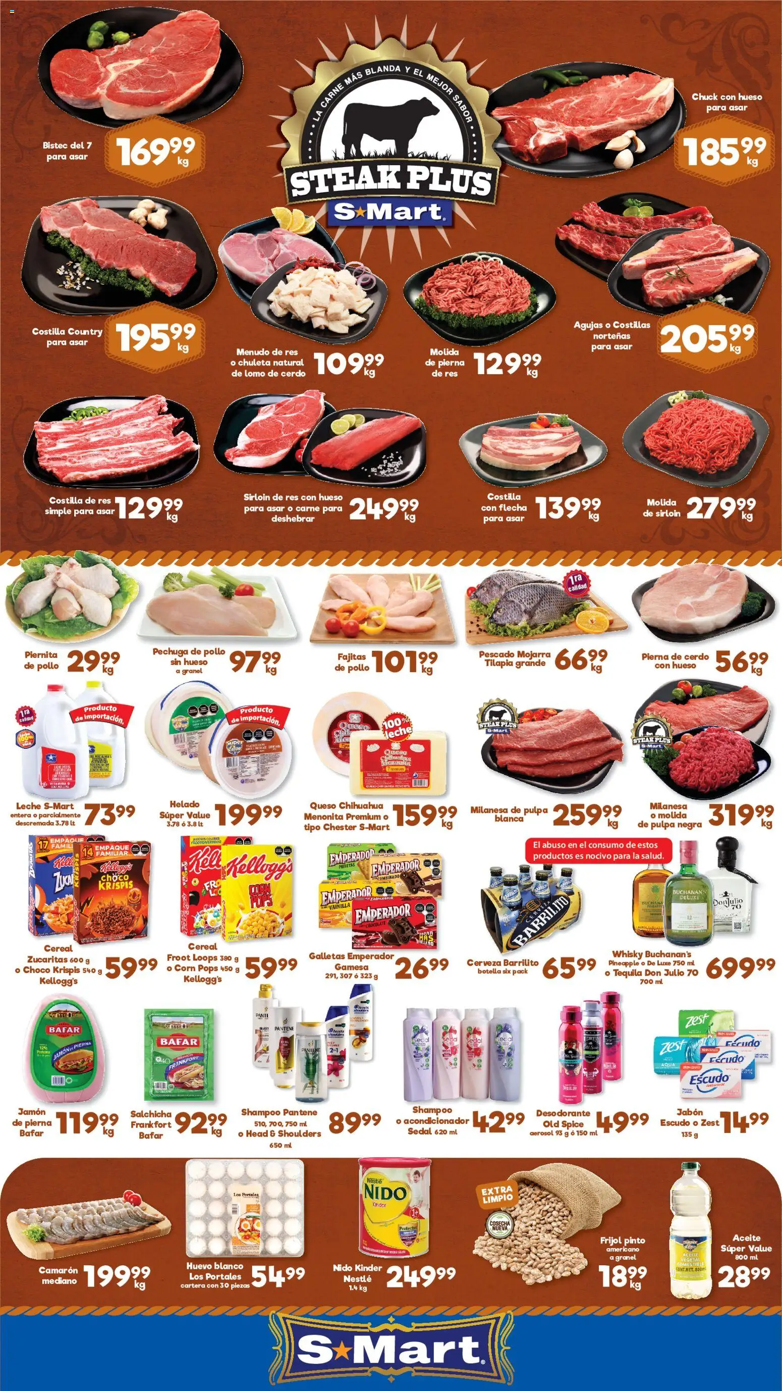 Nuevas ofertas de S-Mart válidas en toda la República Mexicana desde el 29.05.2026. ¡Encuentra las mejores ofertas en S-Mart folleto Monterrey! | Página: 1 | Productos: Desodorante, Pollo, Salchicha, Acondicionador