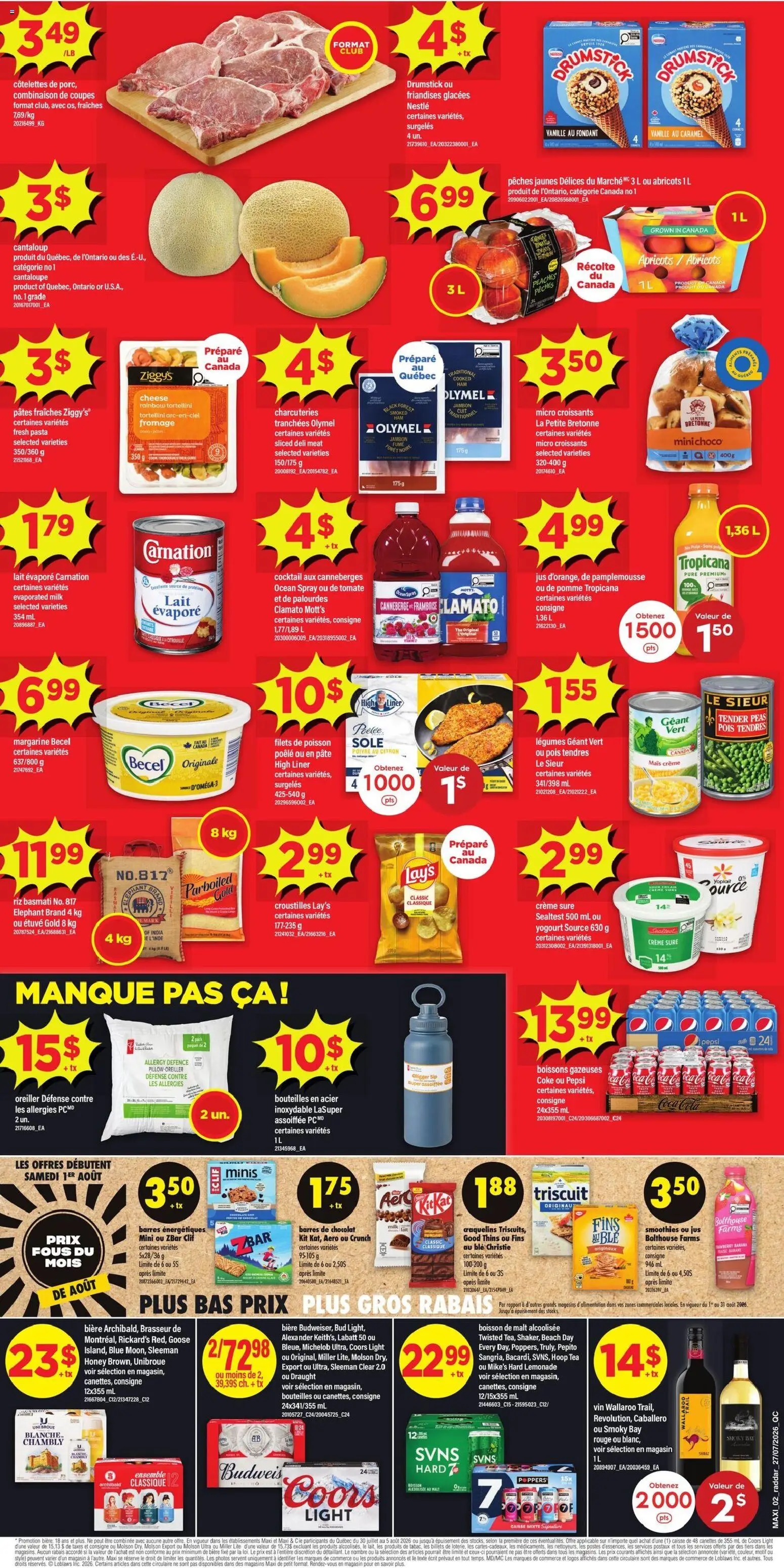 Maxi flyer valid from Jul 30, 2026 | Page: 2 | Products: Tea, PC, Milk, Cheese