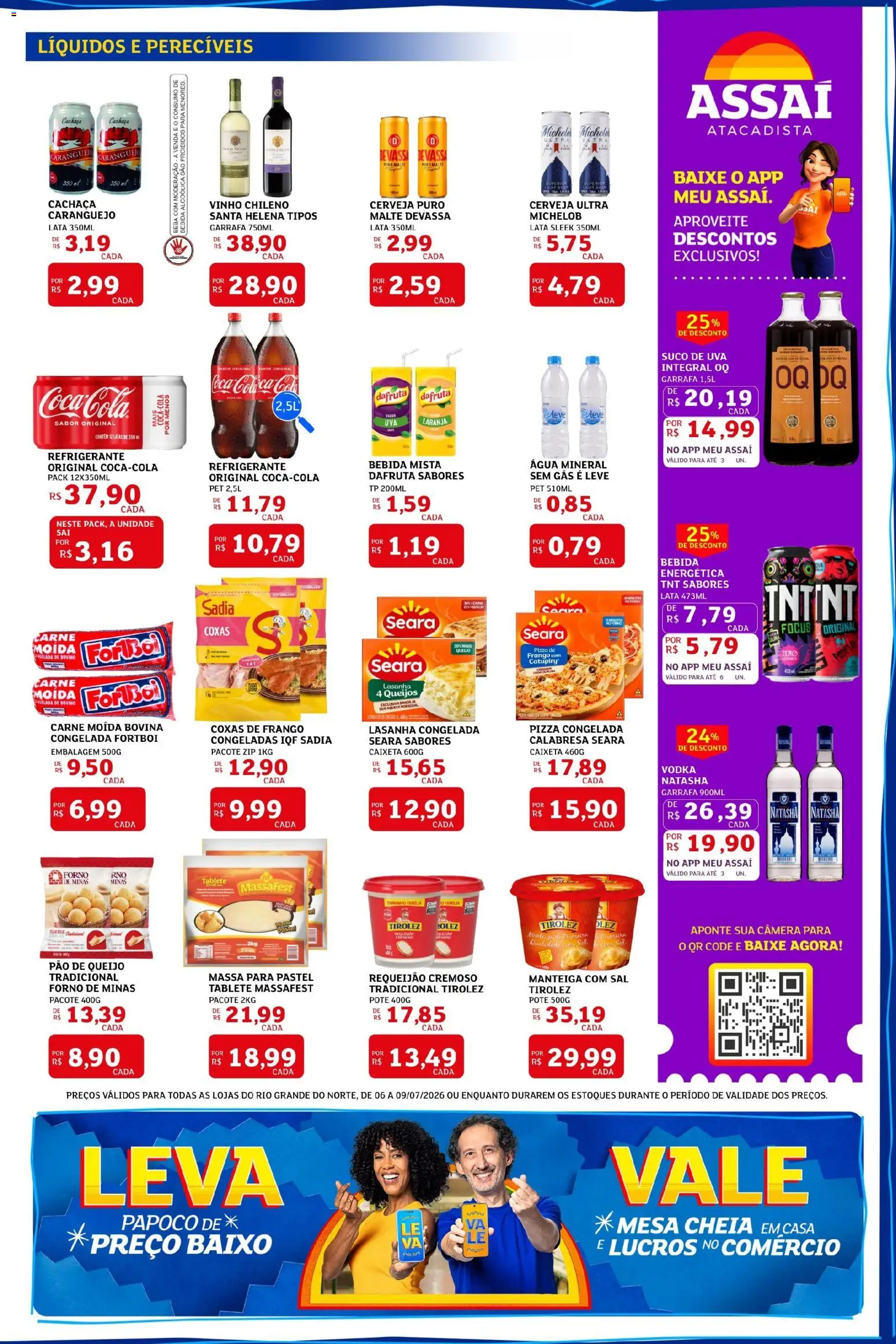 Assaí Atacadista Folheto - válido de 06/07/2026 | Página: 3 | Produtos: Forno, Mesa, Manteiga, Requeijão