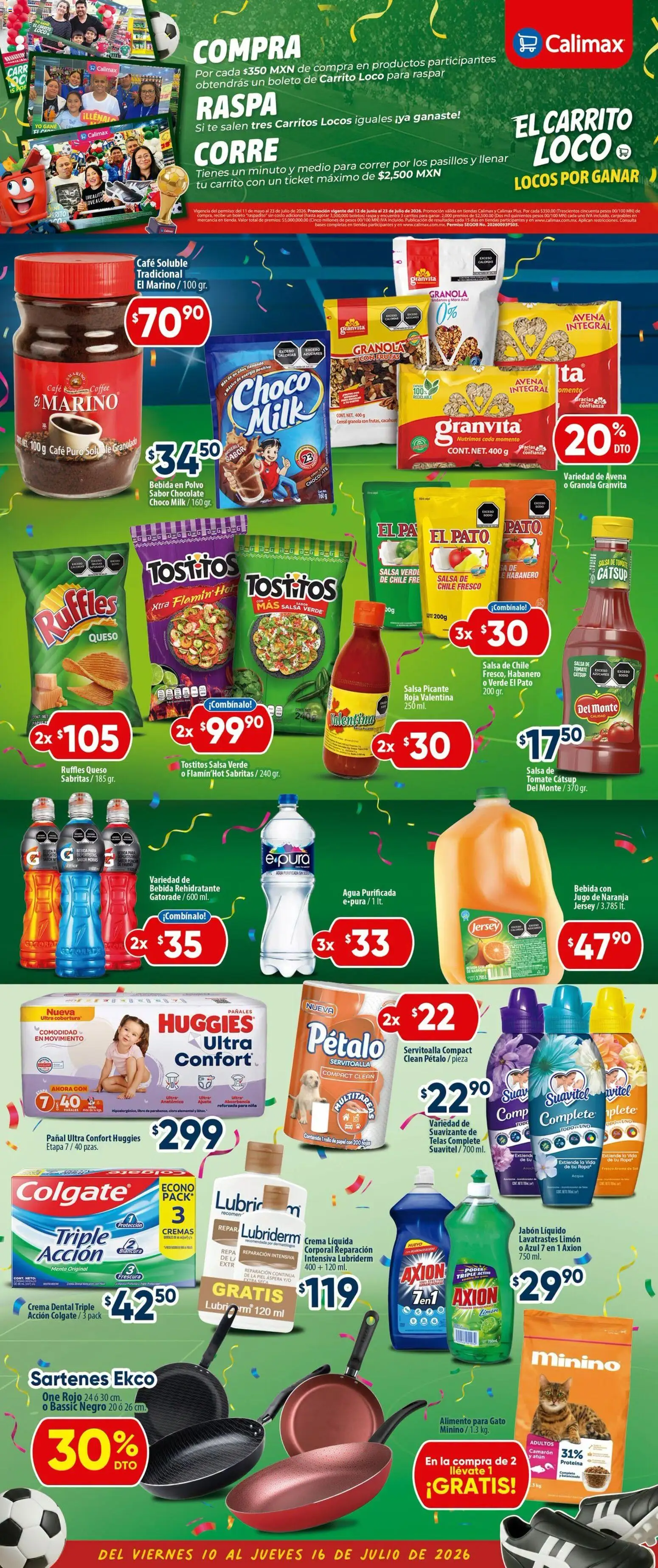 Nuevas ofertas de Calimax válidas en toda la República Mexicana desde el 10/07/2026. ¡Encuentra las mejores ofertas en Calimax folleto Rosarito! | Página: 4 | Productos: Atún, Agua, Catsup, Ropa