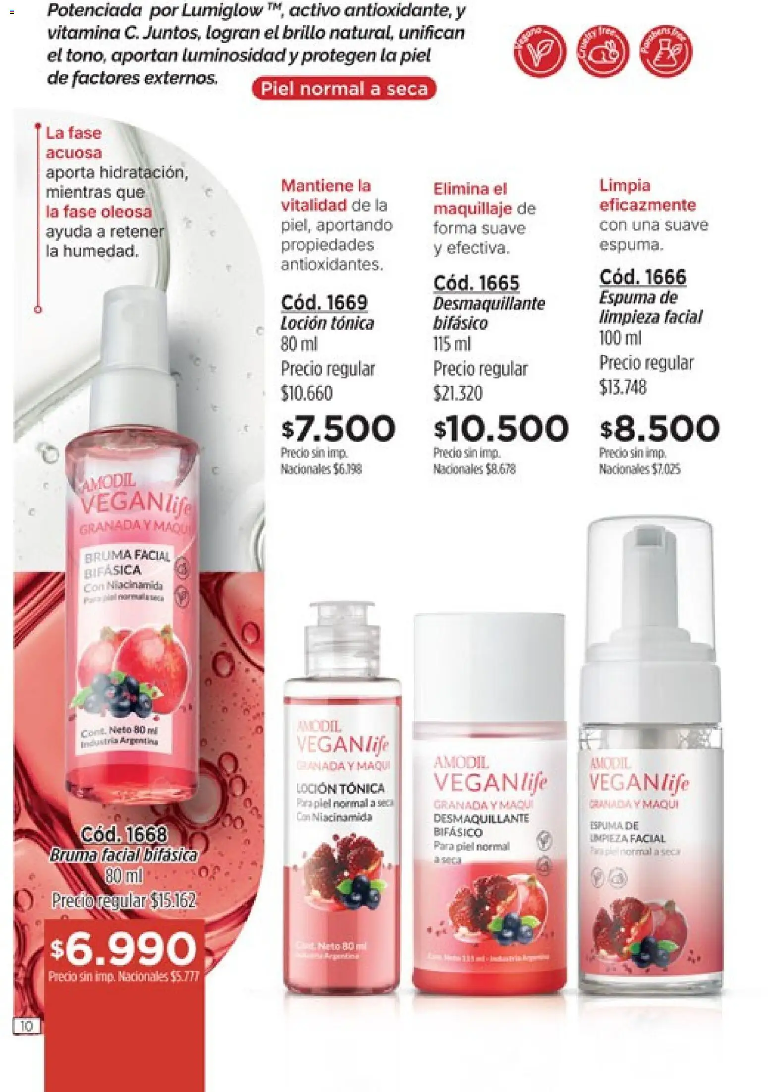 Catálogo Amodil Campaña 12 │ válido desde el 30/06/2026 | Página: 10 | Productos: Maquillaje, Brillo, Loción, Espuma