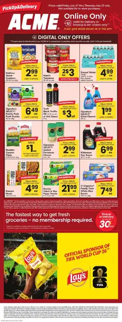 Preview of Acme weekly ads valid from 07/17/2026 | Page: 1 | Products: Cheese, Chips, Avocado, Sauce